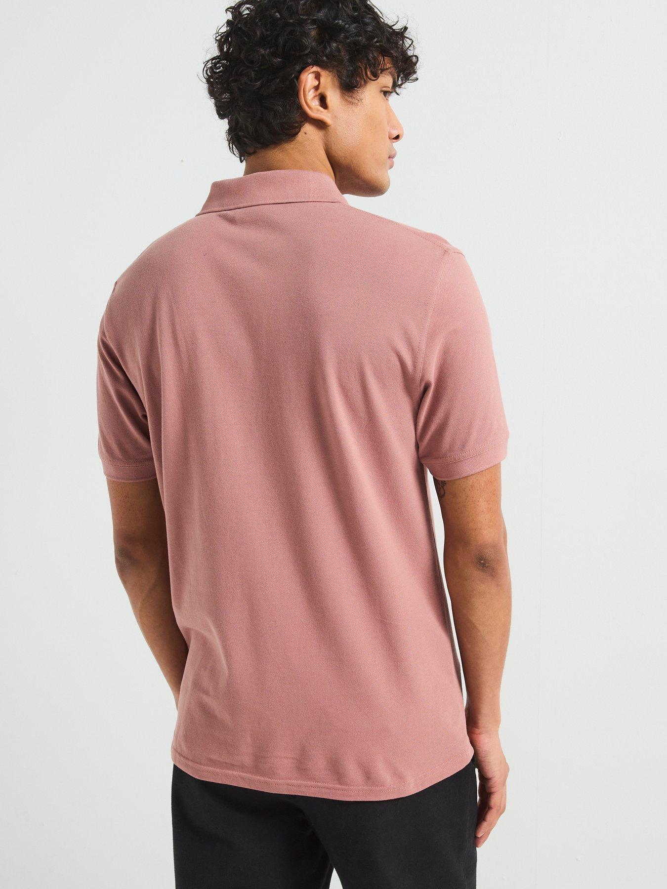  image of barbour-international-lightweight-pique-essential-polo-shirt--pink