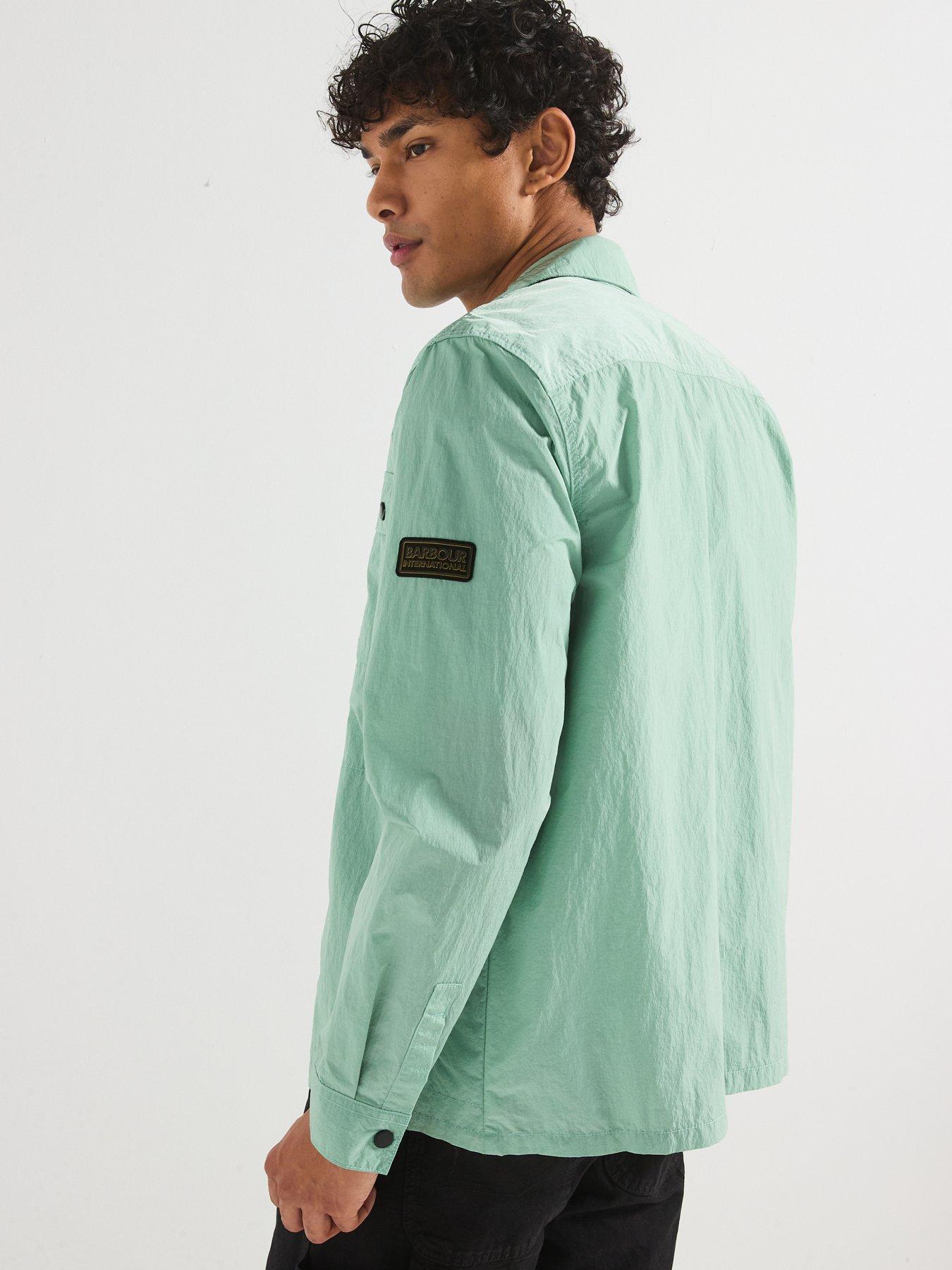  image of barbour-international-inline-zipped-overshirt--green