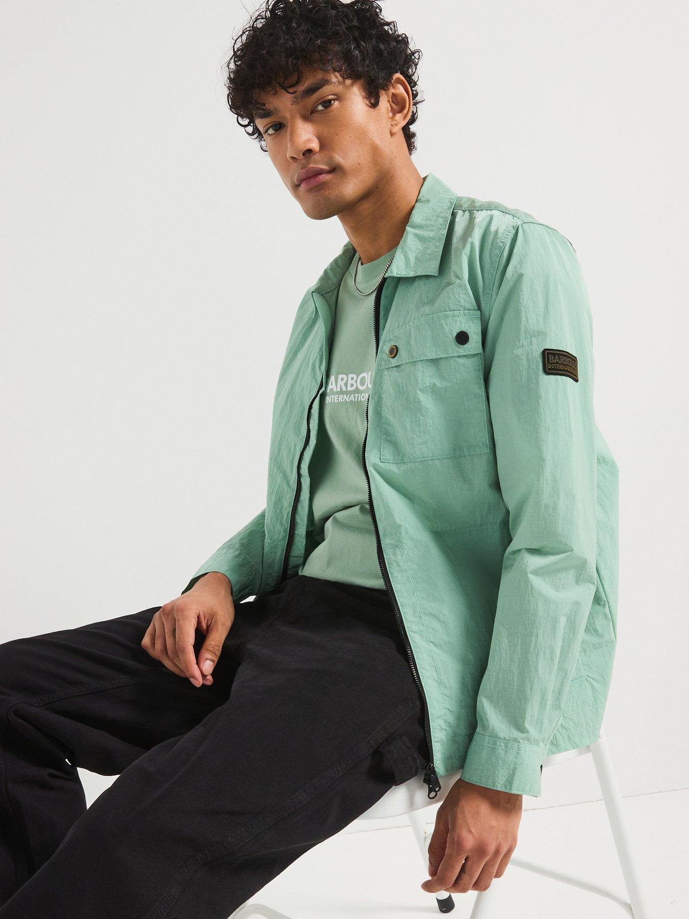  image of barbour-international-inline-zipped-overshirt--green