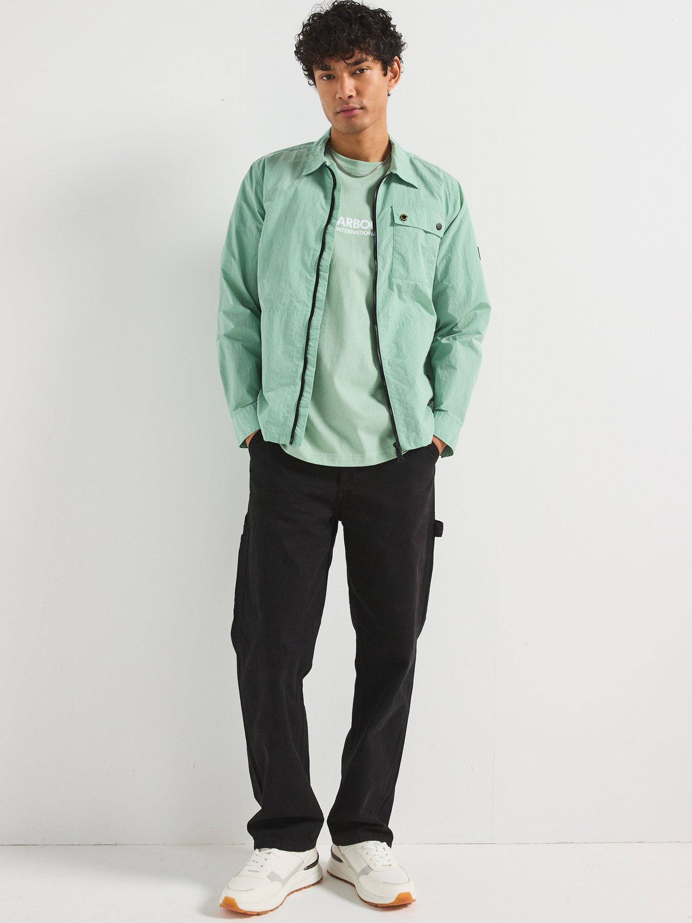  image of barbour-international-inline-zipped-overshirt--green