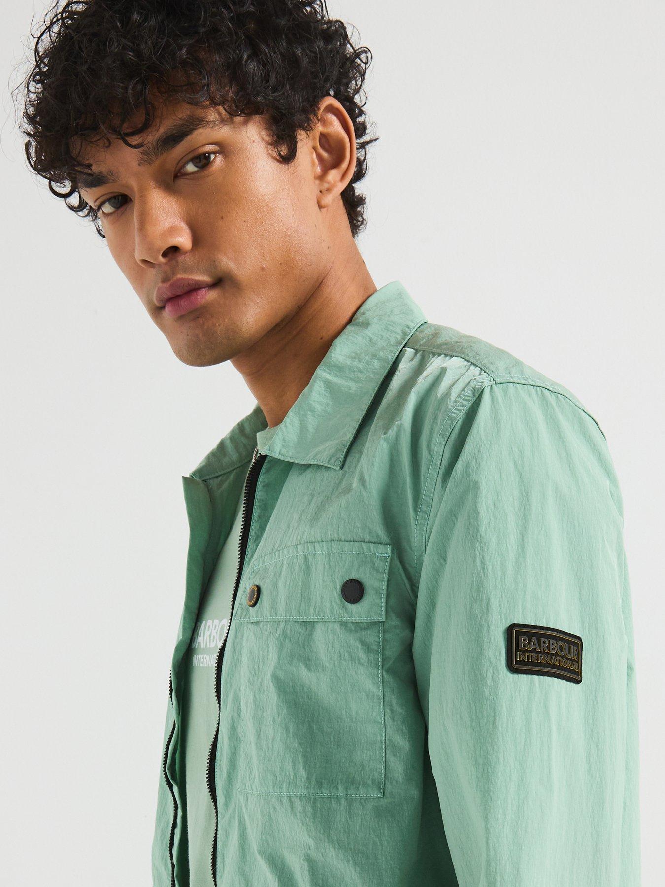  image of barbour-international-inline-zipped-overshirt--green