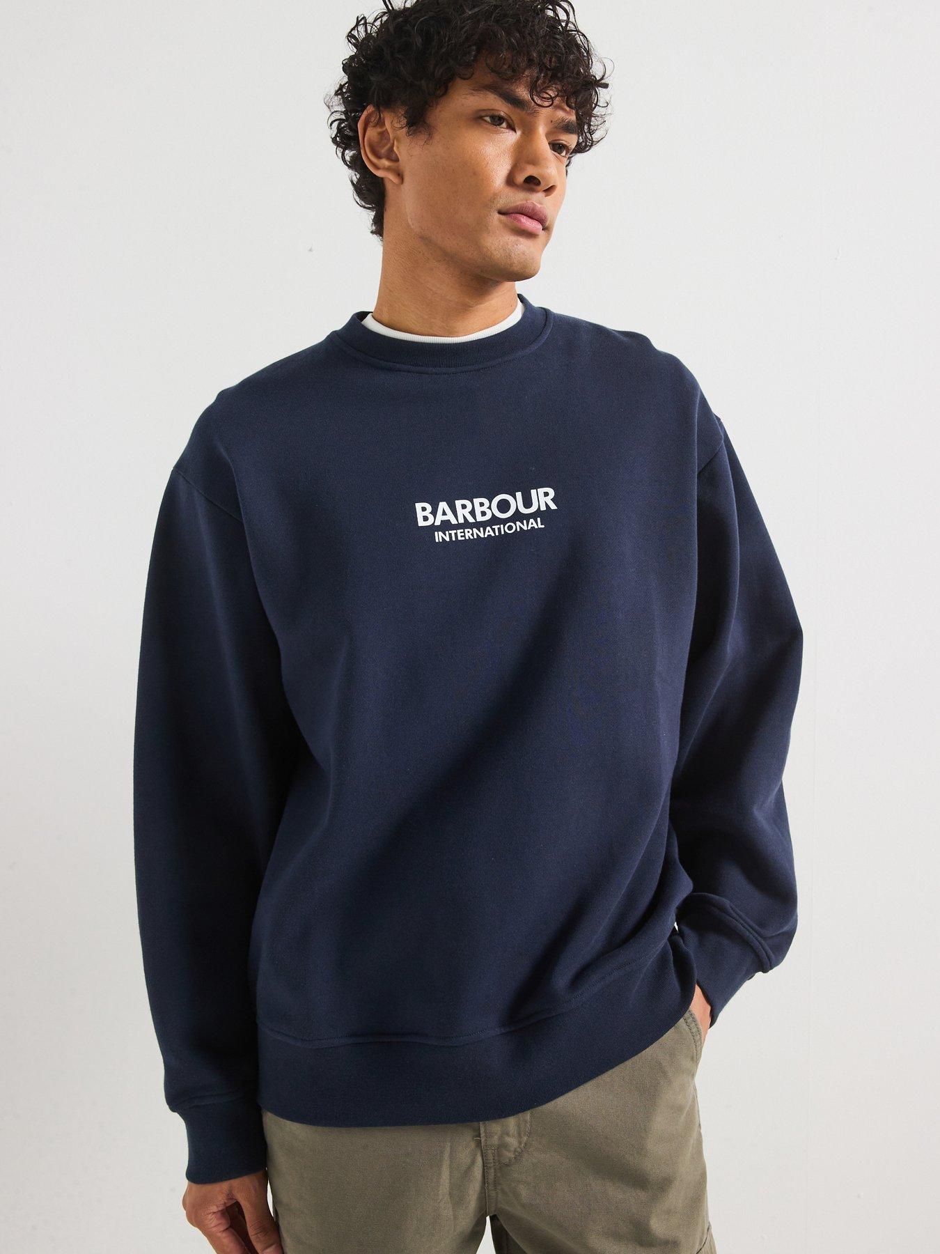 Barbour International Formula Oversized Crew Sweat- Navy