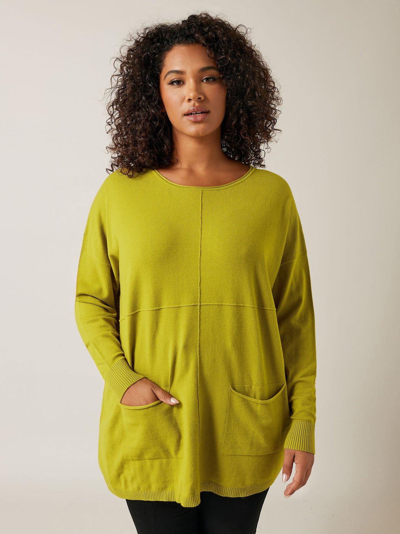  image of evans-seam-detail-jumper-green