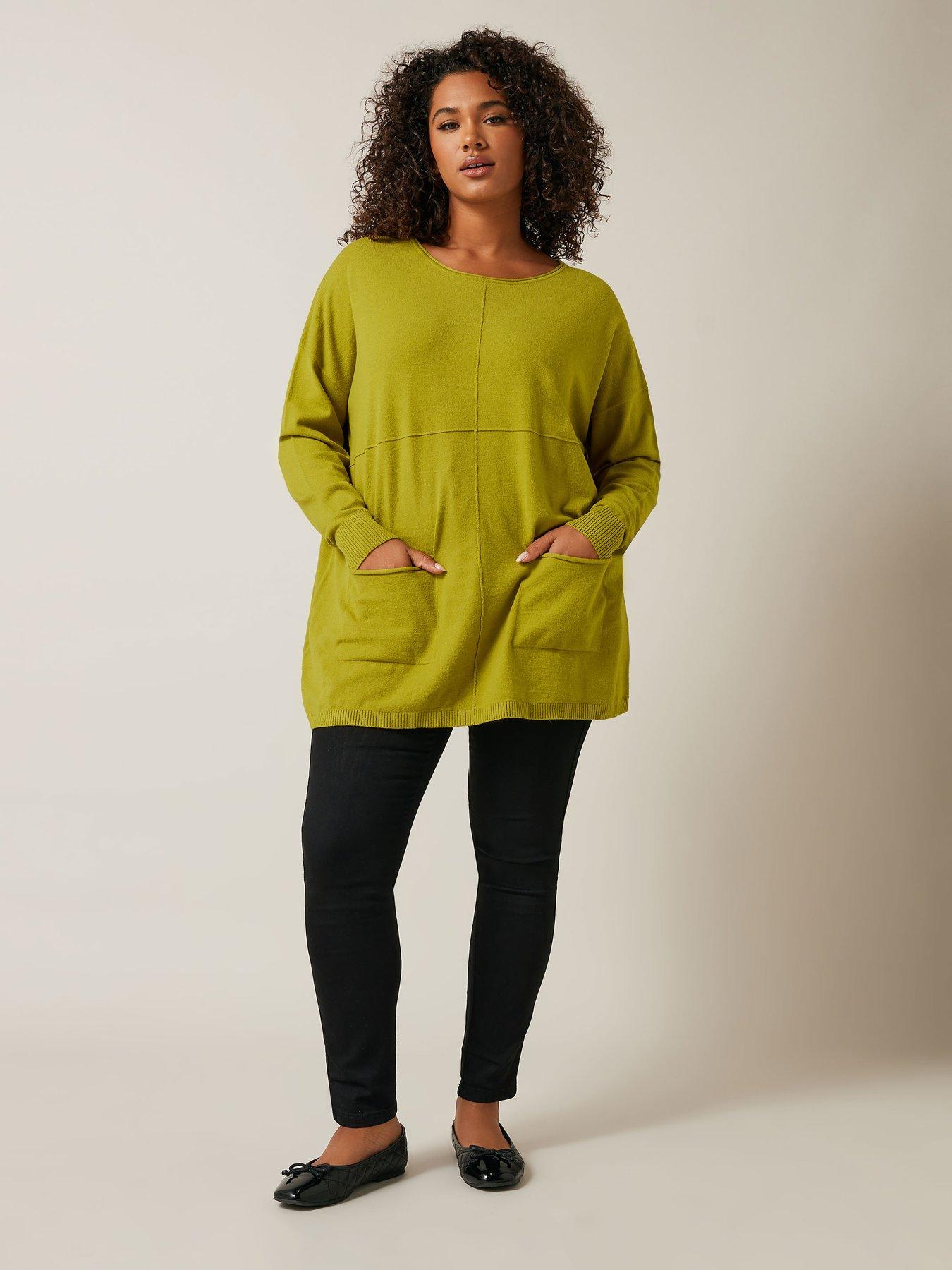  image of evans-seam-detail-jumper-green