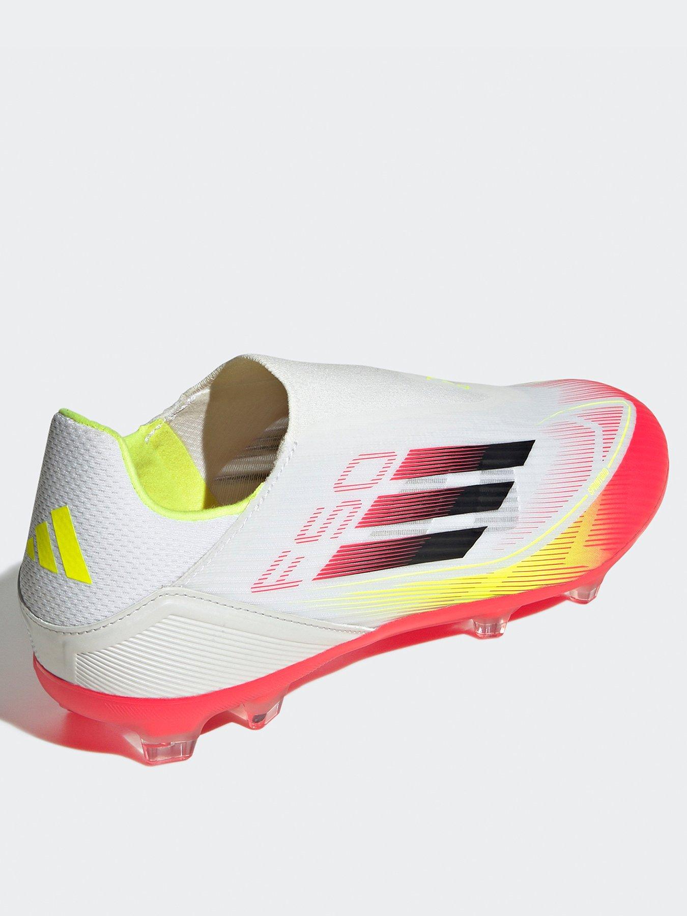  image of adidas-mens-f50-league-laceless-firm-ground-football-boot-white