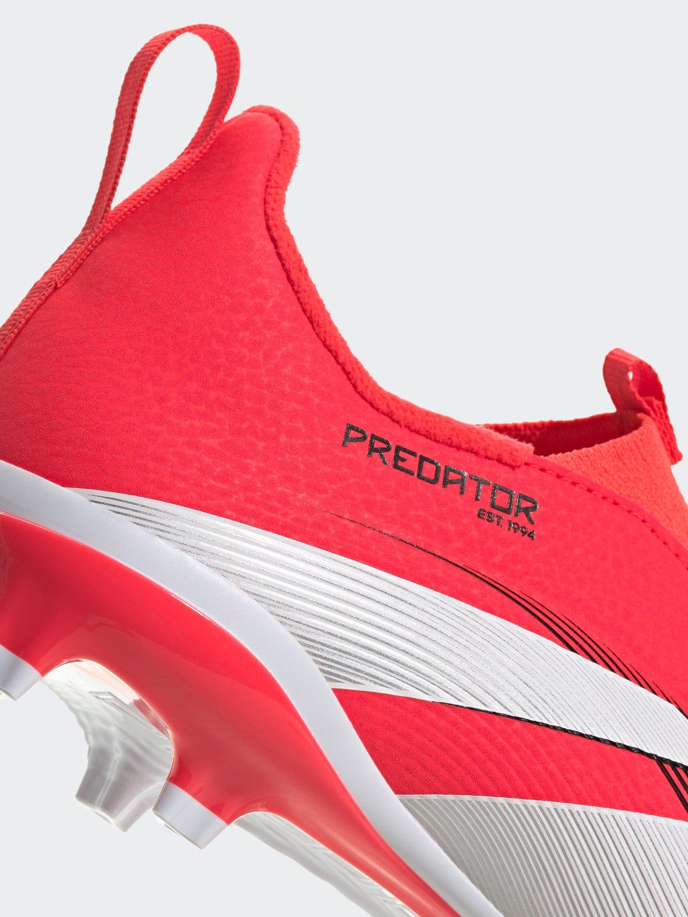  image of adidas-junior-predatornbspleague-laceless-firm-groundnbspfootball-boots-red