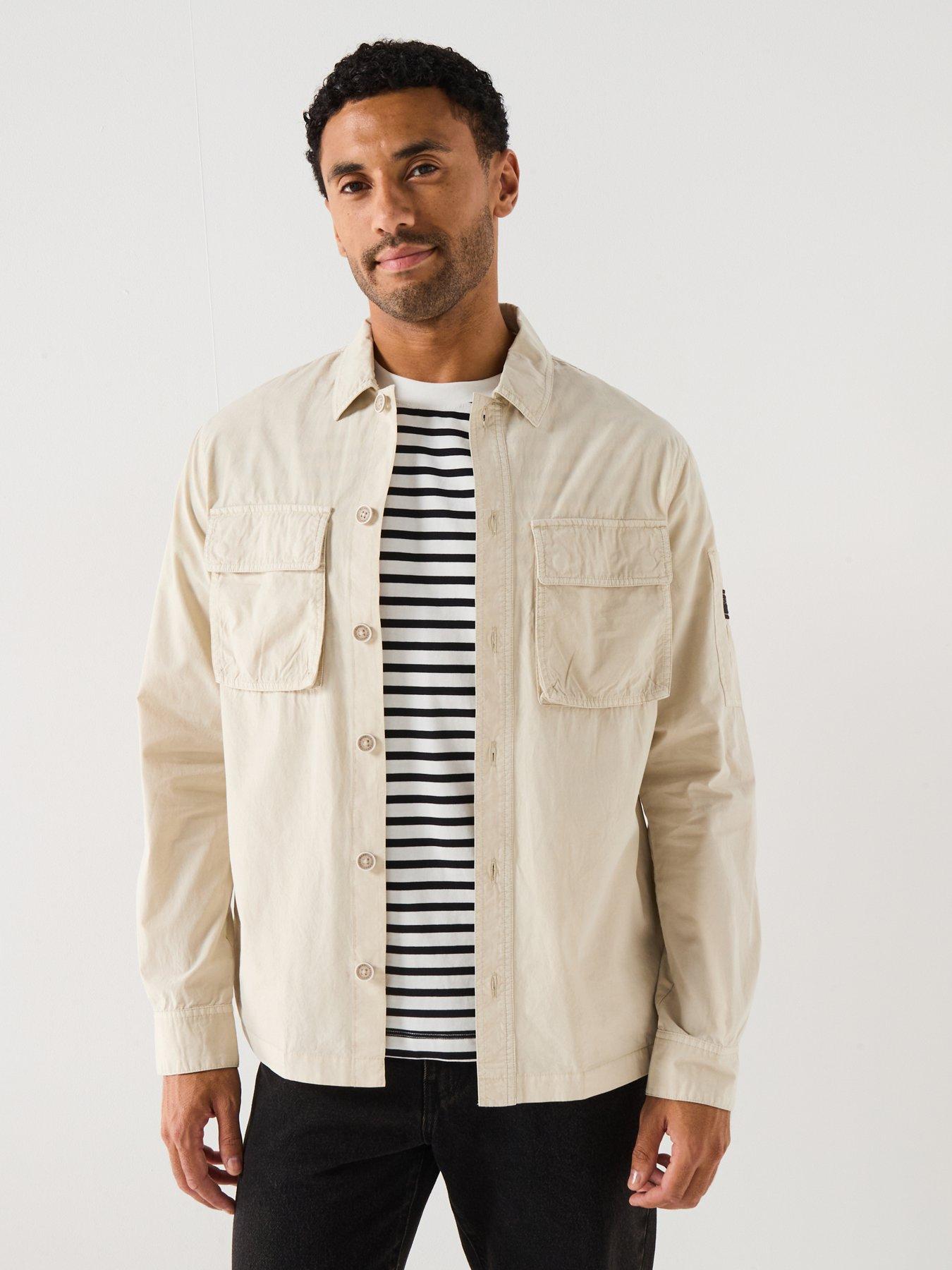 Barbour International Kenneth Garment Dye Overshirt- Cream