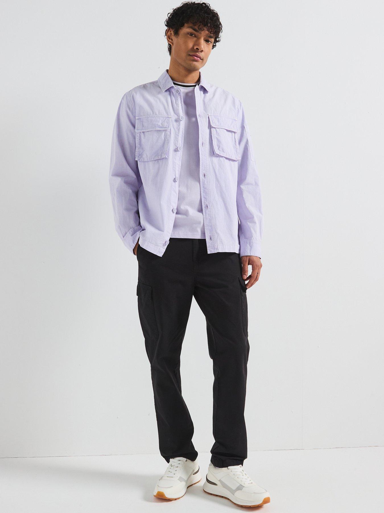  image of barbour-international-kenneth-garment-dye-overshirt--light-purple