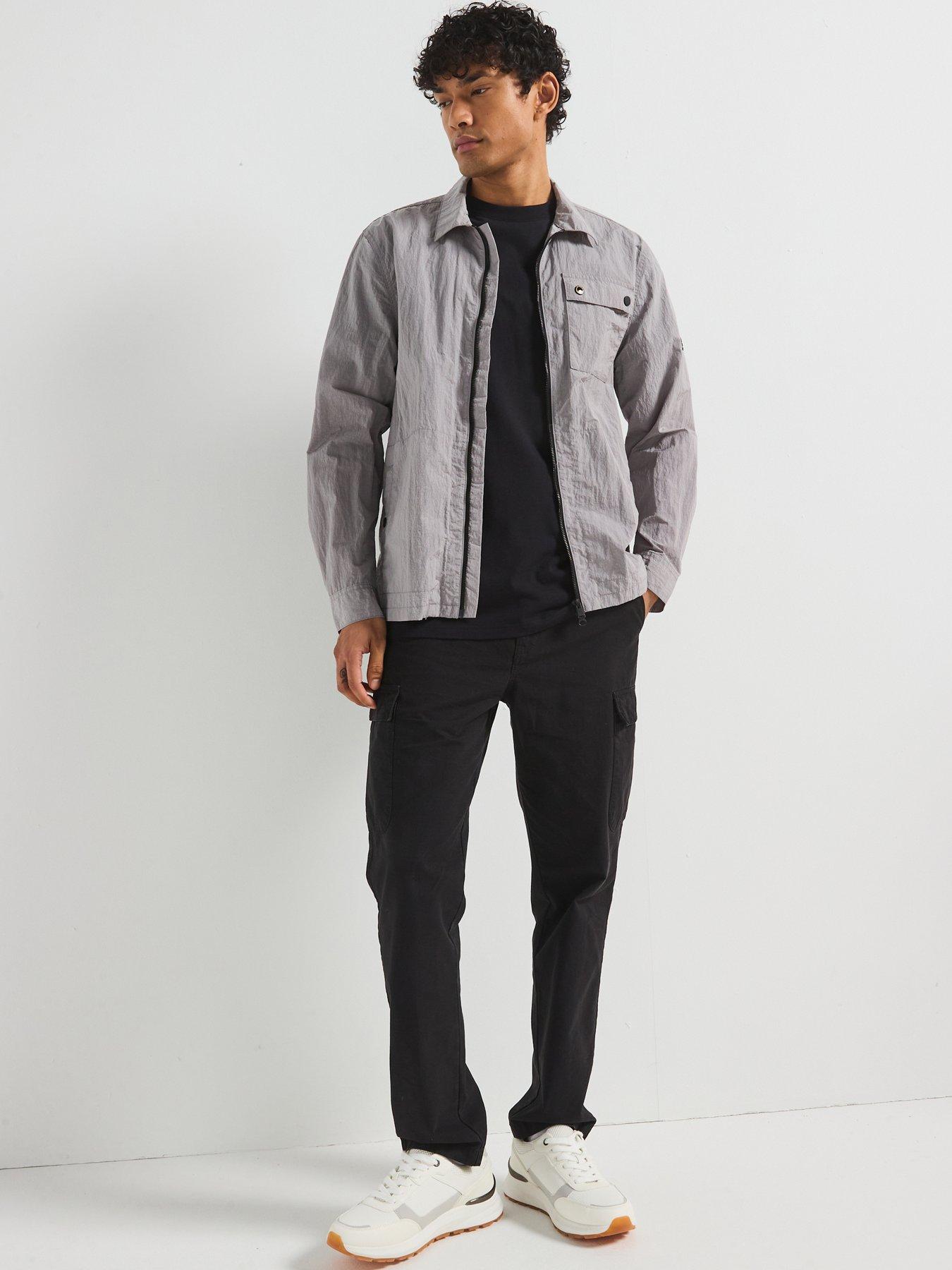  image of barbour-international-micro-block-oversized-back-print-t-shirt-black