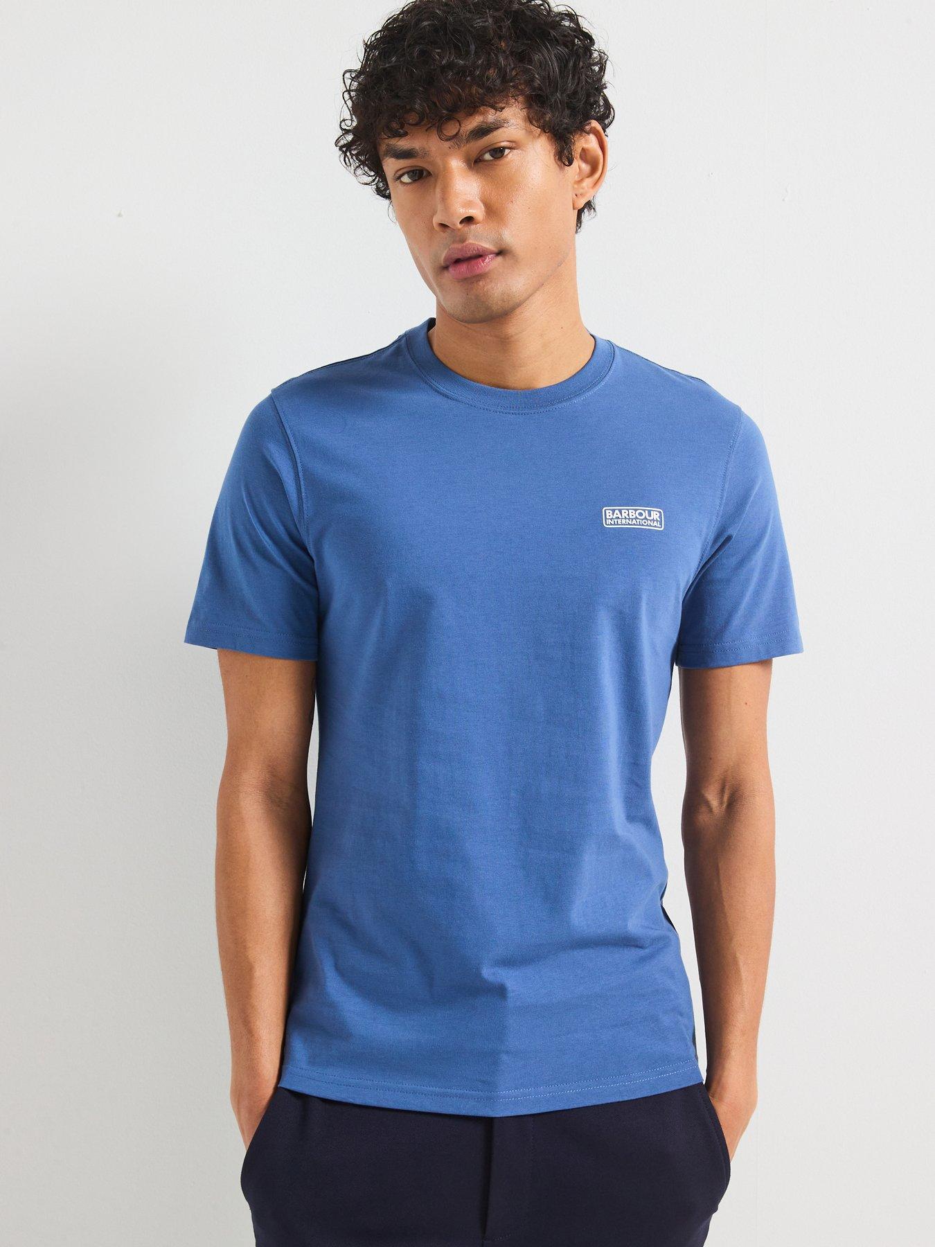 Barbour International Small Logo Short Sleeve T-Shirt- Blue