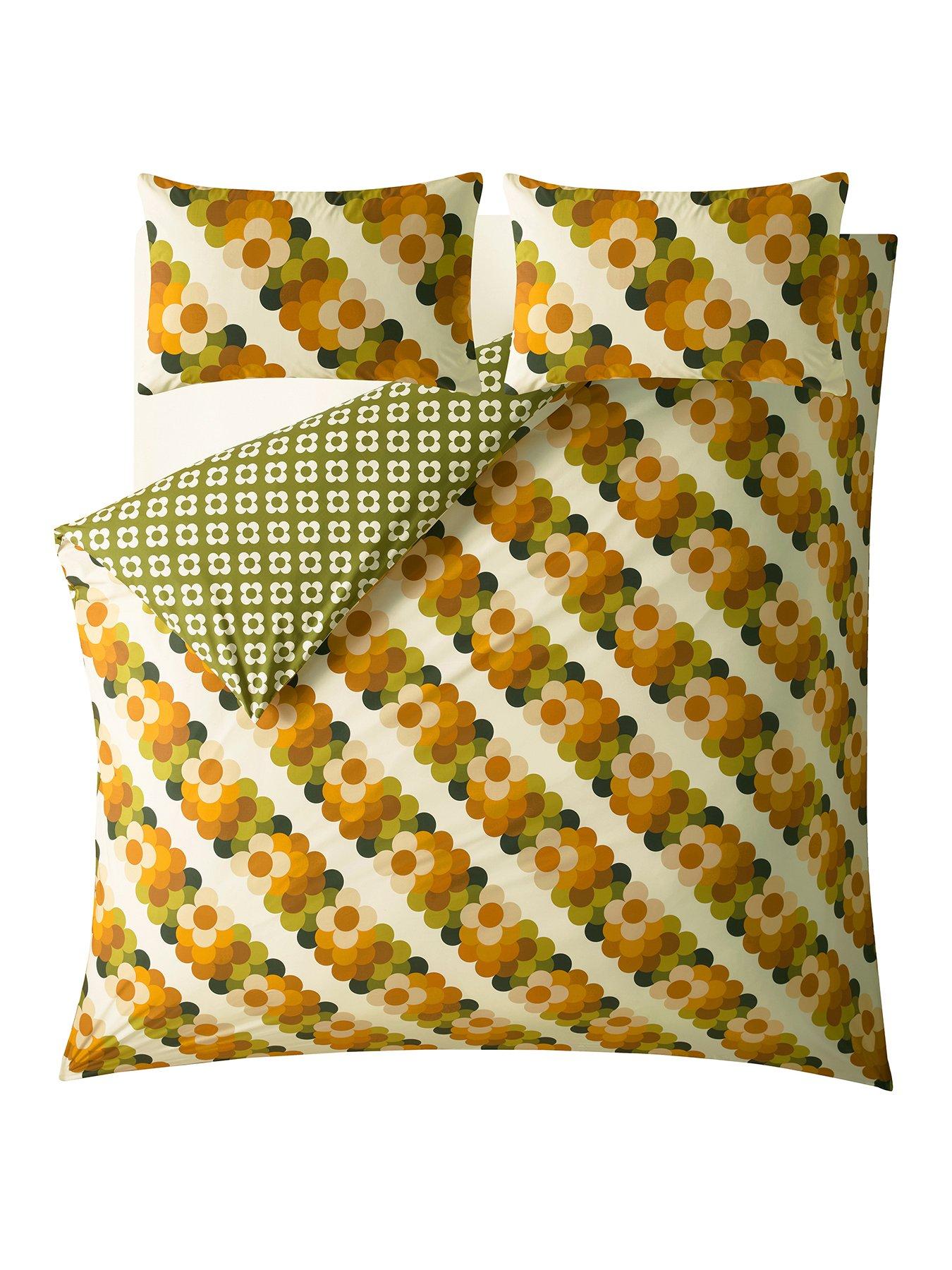  image of orla-kiely-retro-flower-stripe-duvet-set--double