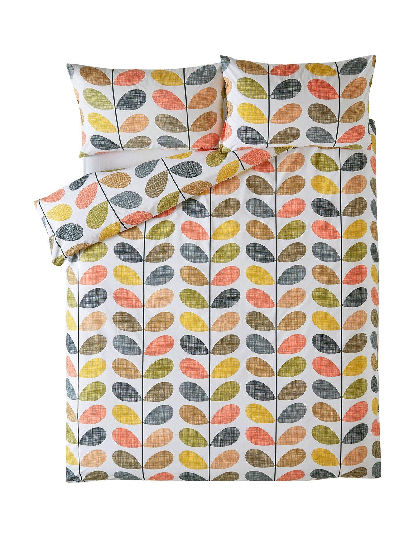  image of orla-kiely-scribble-stem-100-cotton-duvet-cover