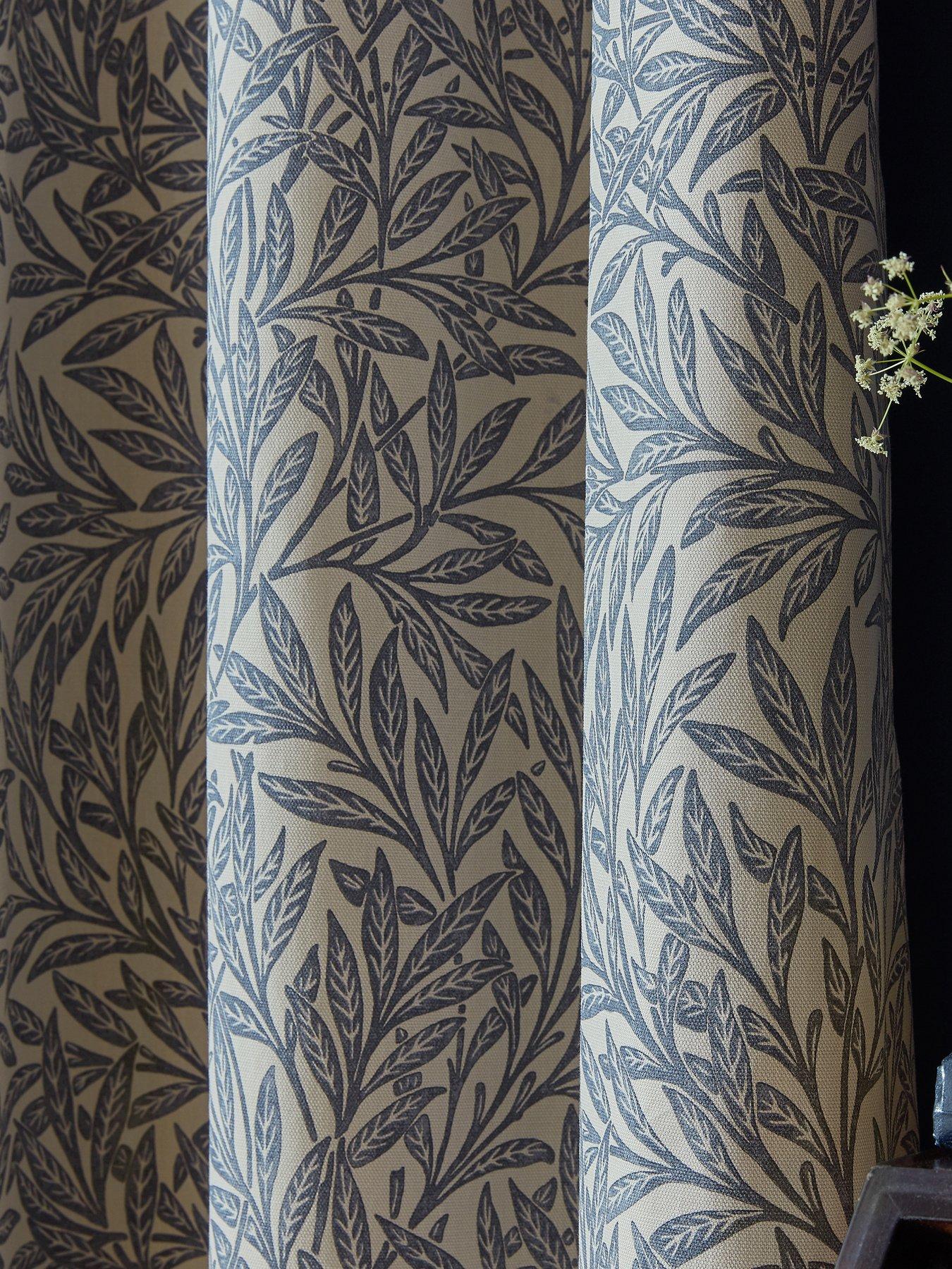  image of william-morris-at-home-original-willow-blackout-lined-header-tape-curtains--229cm-x-183cm-90x72