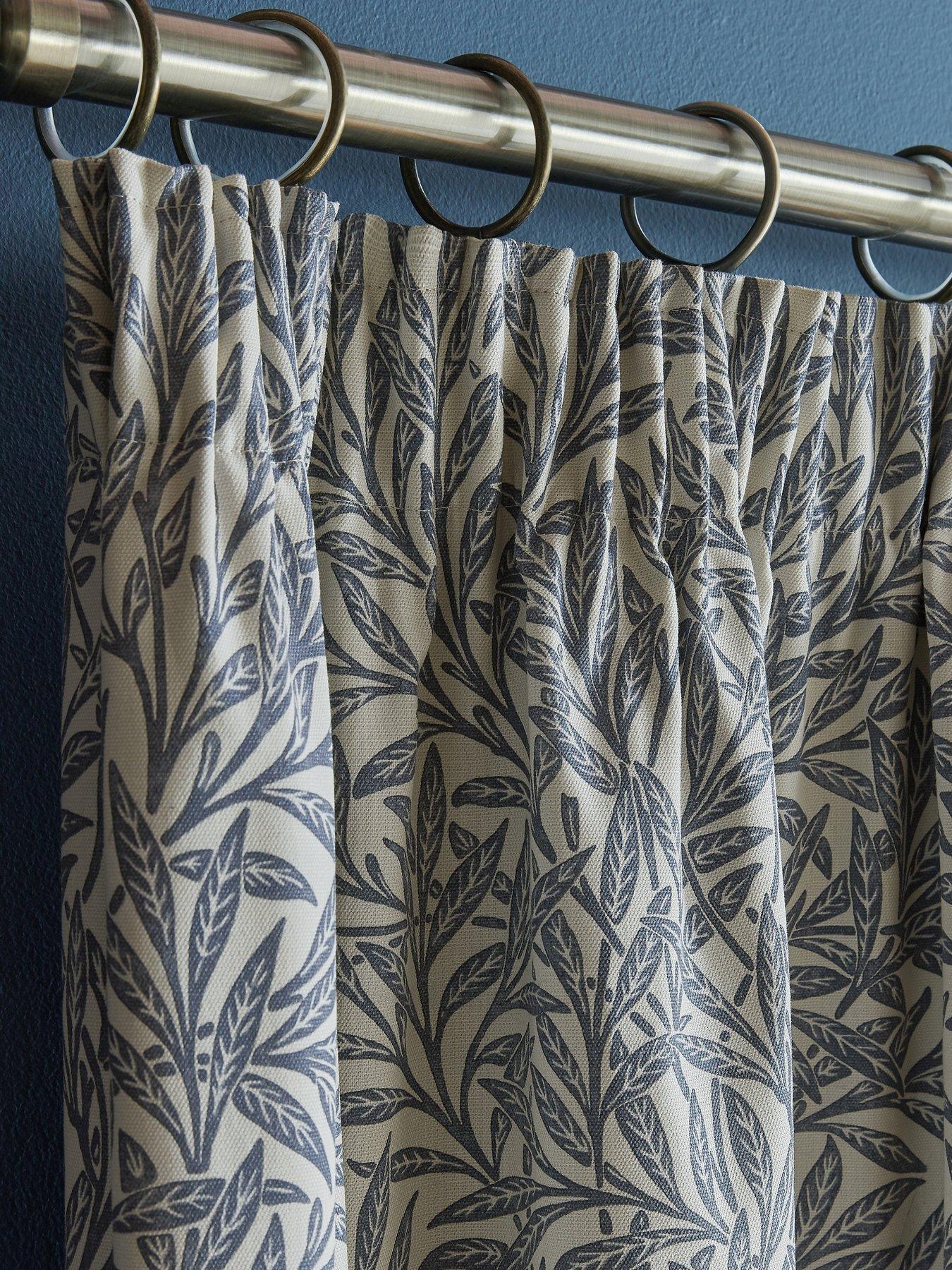  image of william-morris-at-home-original-willow-blackout-lined-header-tape-curtains--229cm-x-183cm-90x72