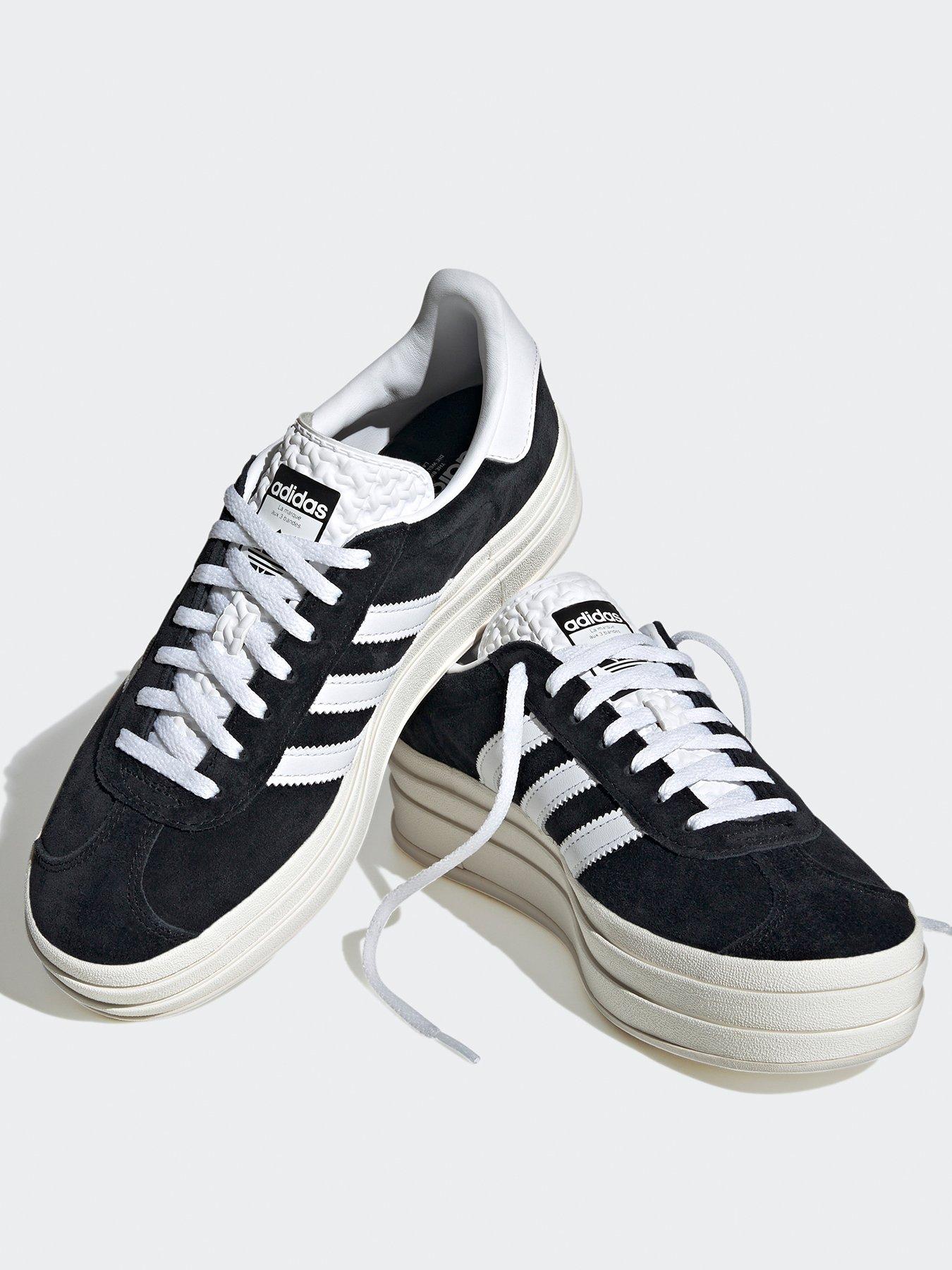  image of adidas-originals-womens-gazelle-bold-trainers-black