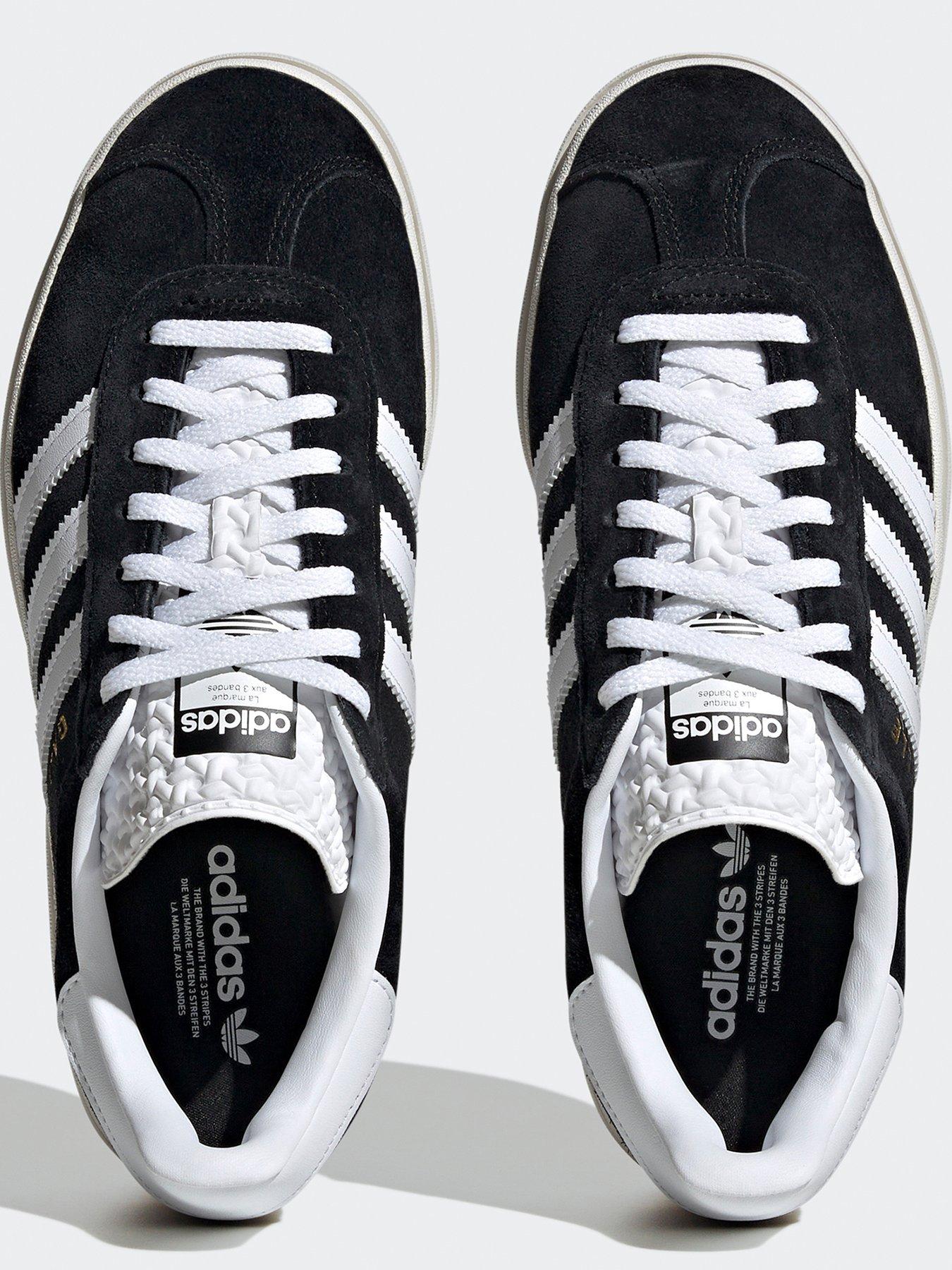  image of adidas-originals-womens-gazelle-bold-trainers-black