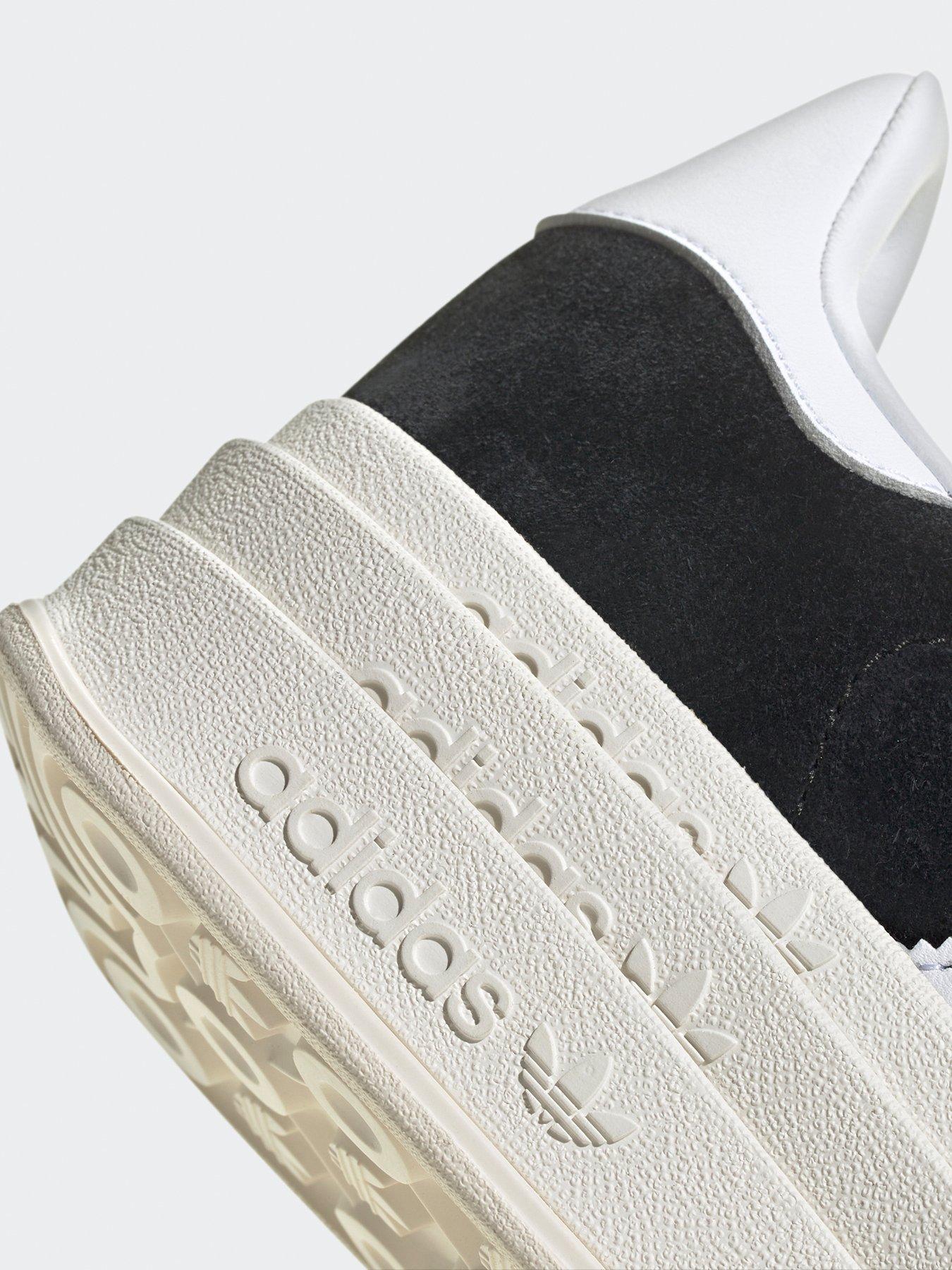  image of adidas-originals-womens-gazelle-bold-trainers-black