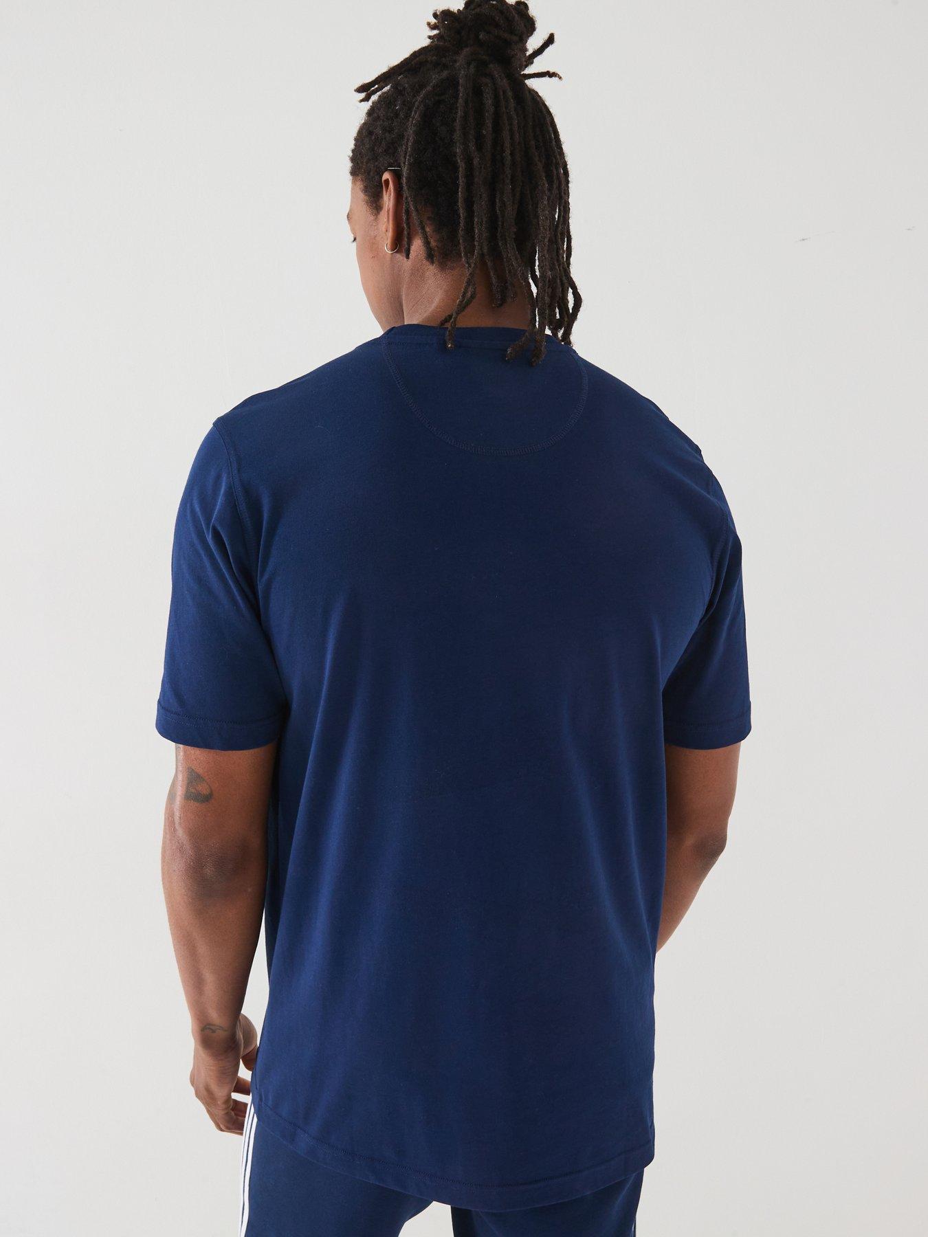  image of adidas-originals-mens-trefoil-essentials-t-shirt-navy-blue