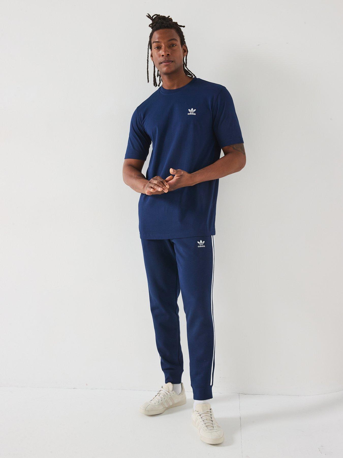  image of adidas-originals-mens-trefoil-essentials-t-shirt-navy-blue
