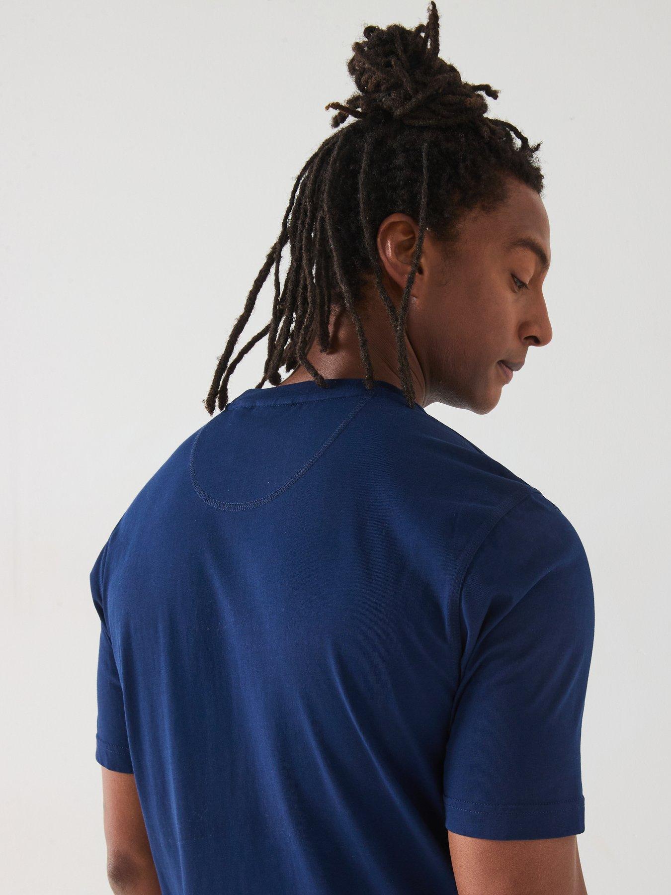  image of adidas-originals-mens-trefoil-essentials-t-shirt-navy-blue