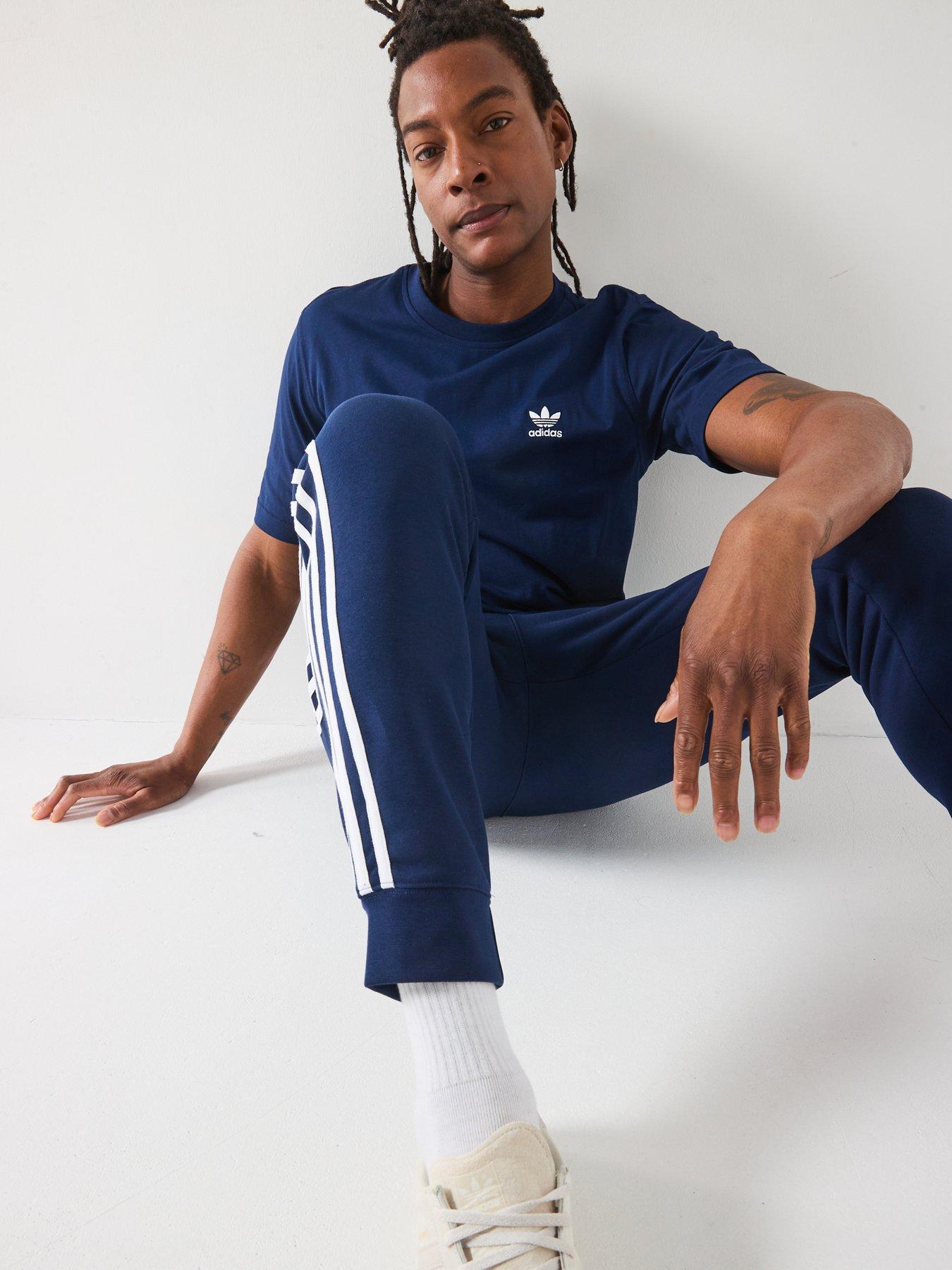 image of adidas-originals-mens-trefoil-essentials-t-shirt-navy-blue