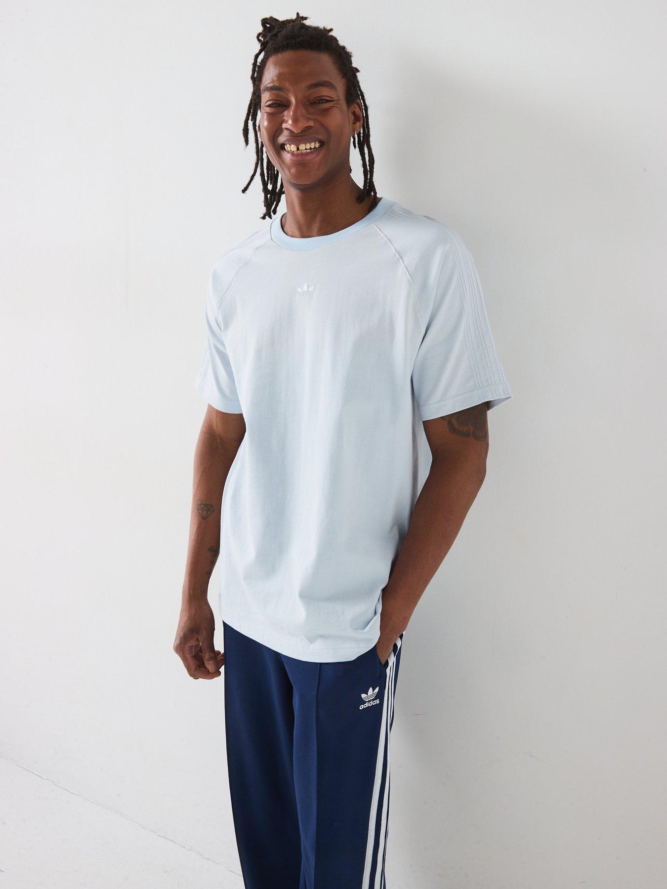  image of adidas-originals-mens-premium-essentials-t-shirt-halo-blue