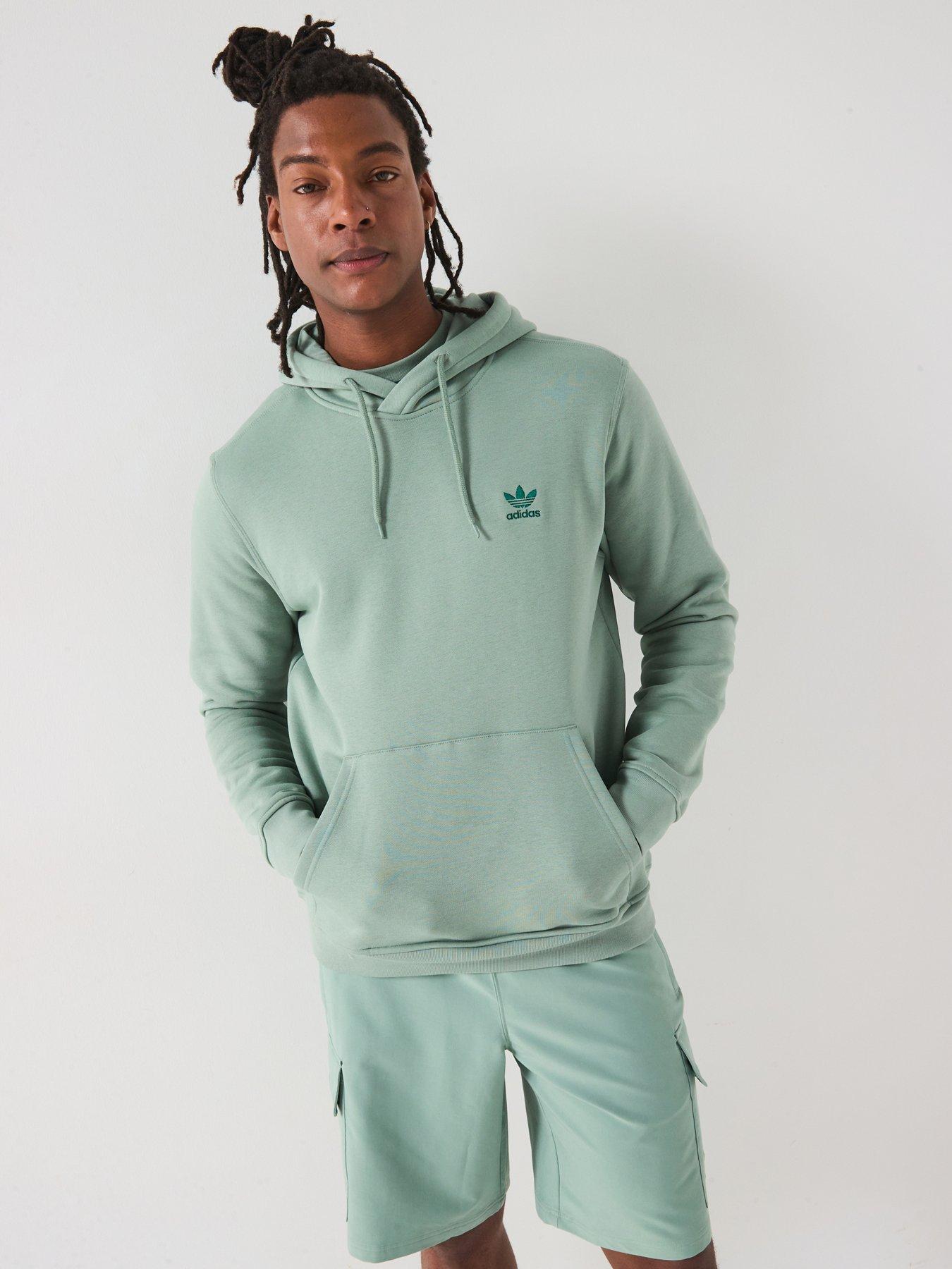 adidas-originals-mens-trefoil-essentials-overhead-hoodie-silver-green