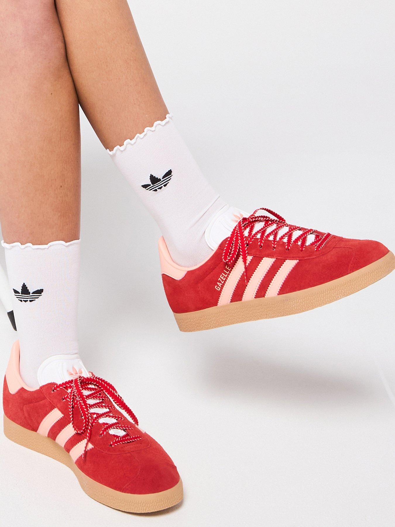 adidas Originals Women's Gazelle Trainers - Bet Scarlet/Glow Pink/Gold Met