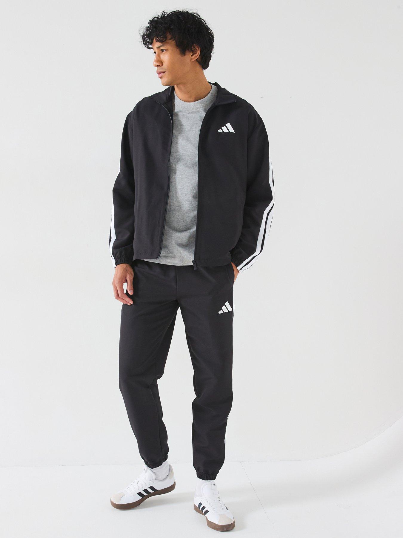 adidas Sportswear Men's Sportswear Basic Stripes Woven Tracksuit