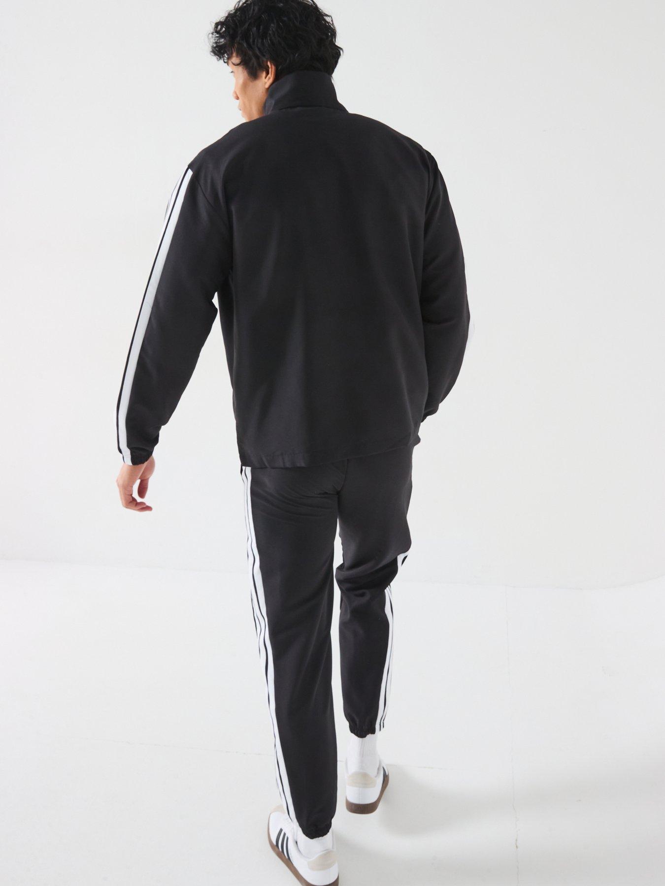  image of adidas-sportswear-mens-sportswear-basic-3-stripes-woven-tracksuit-black