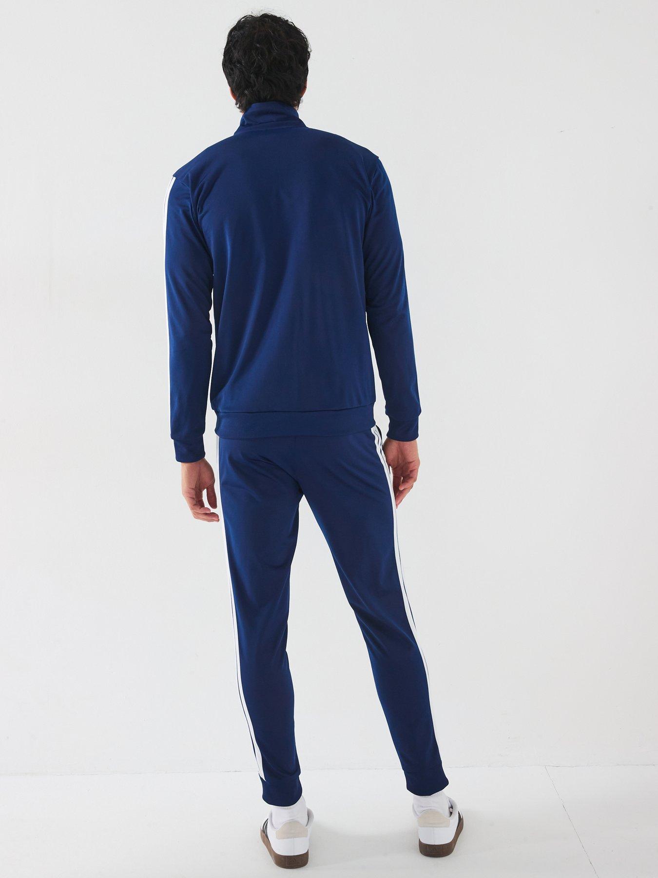 stillFront image of adidas-sportswear-mens-sportswear-basic-3-stripes-tricot-tracksuit-blue