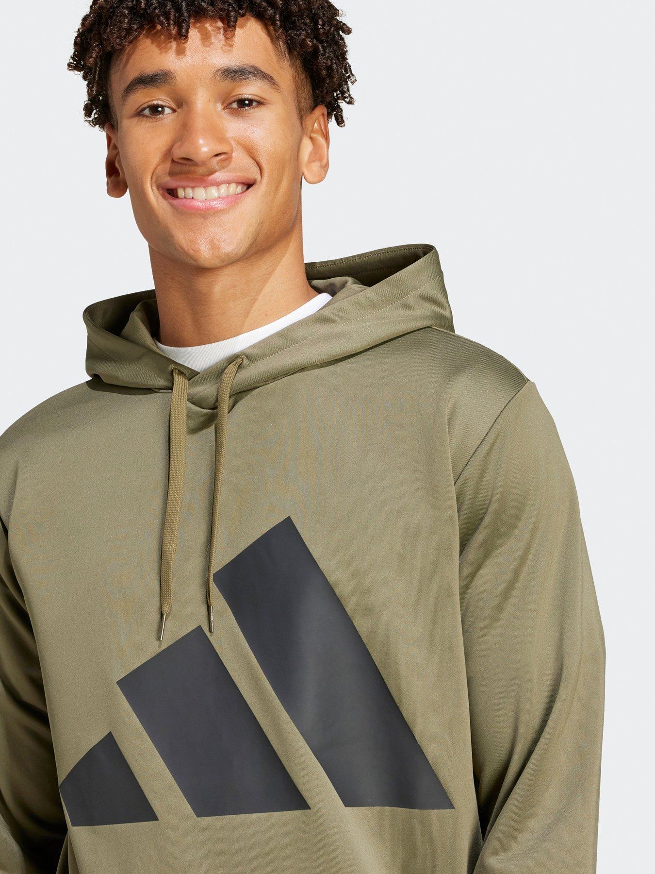 image of adidas-sportswear-mens-sportswear-french-terry-hooded-tracksuit-green