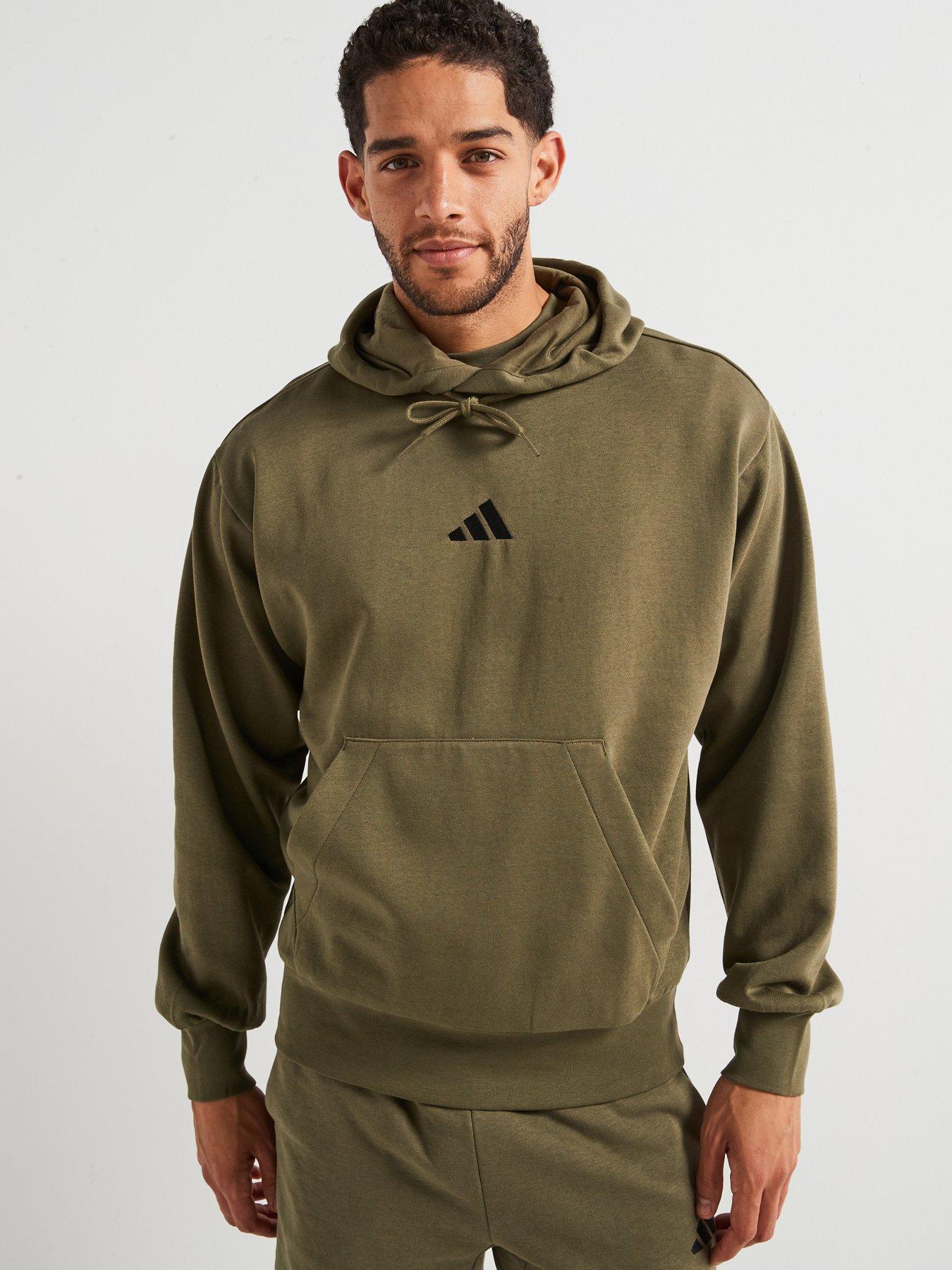 adidas-sportswear-mens-essentials-feelcozy-fleece-hoodie-green
