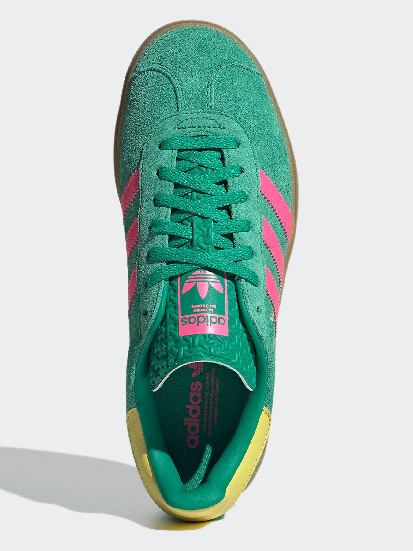  image of adidas-originals-womens-gazelle-bold-trainers-green