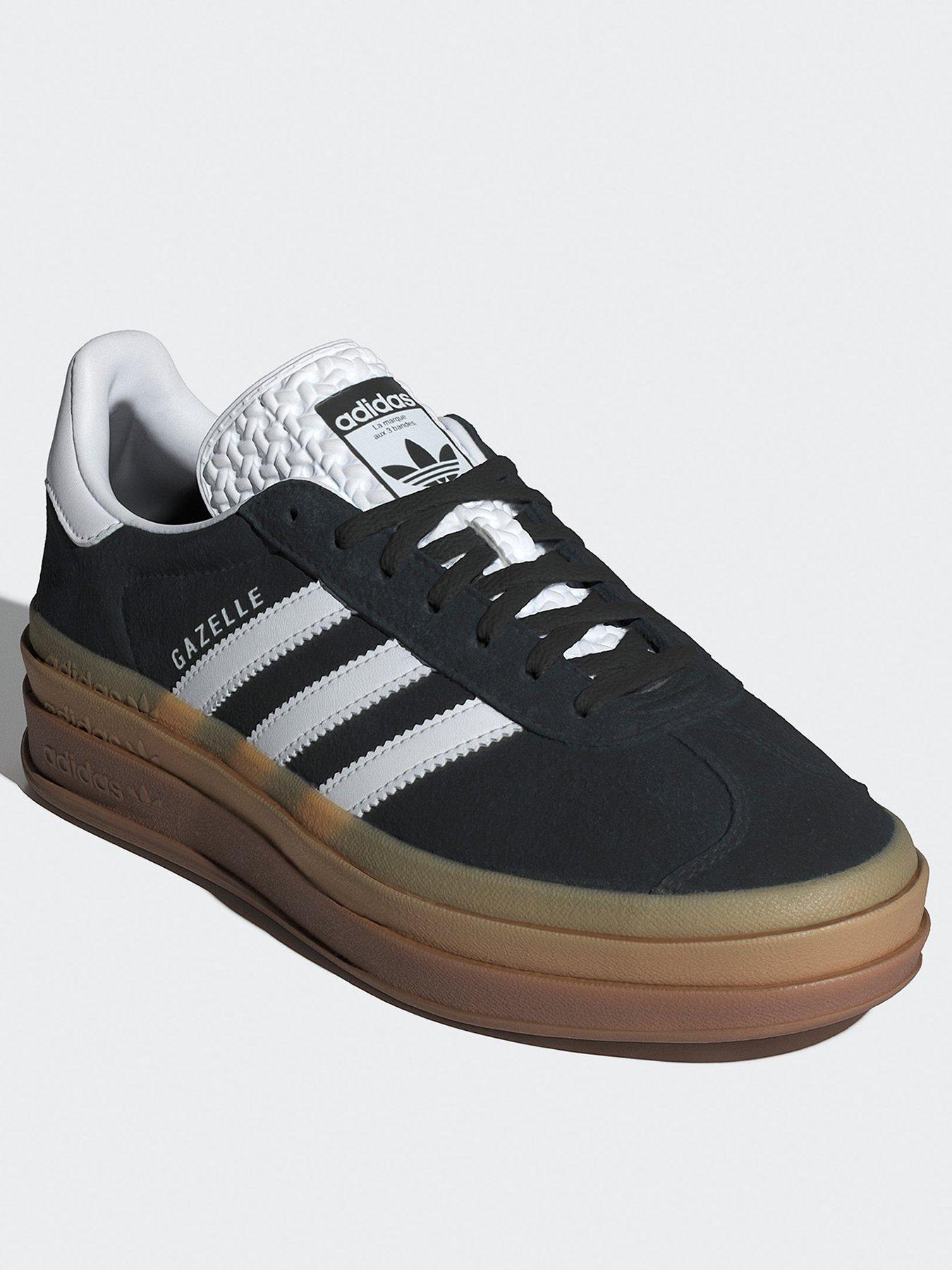  image of adidas-originals-womens-gazelle-bold-trainers-black