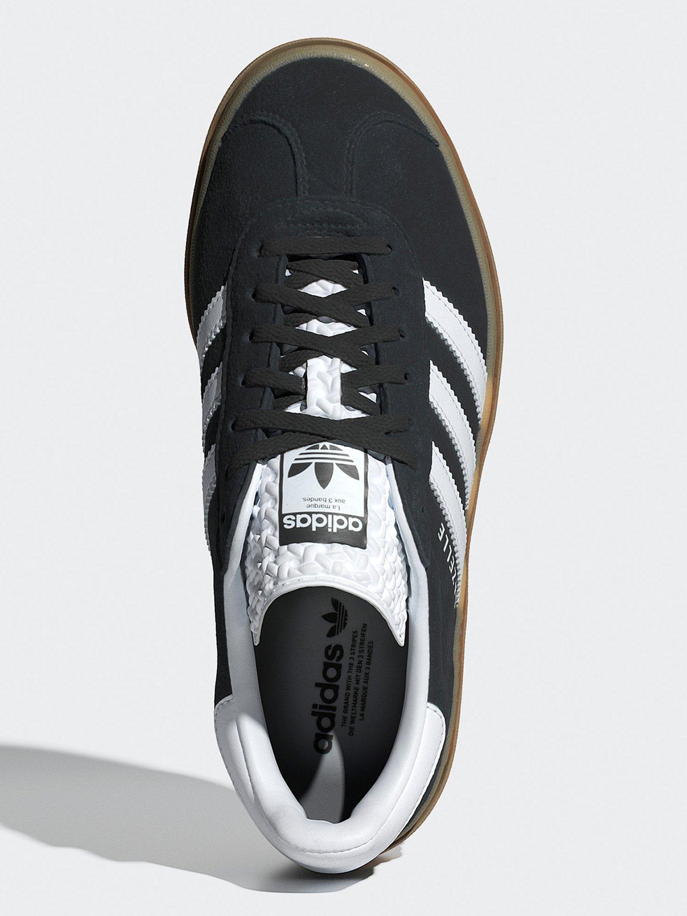  image of adidas-originals-womens-gazelle-bold-trainers-black