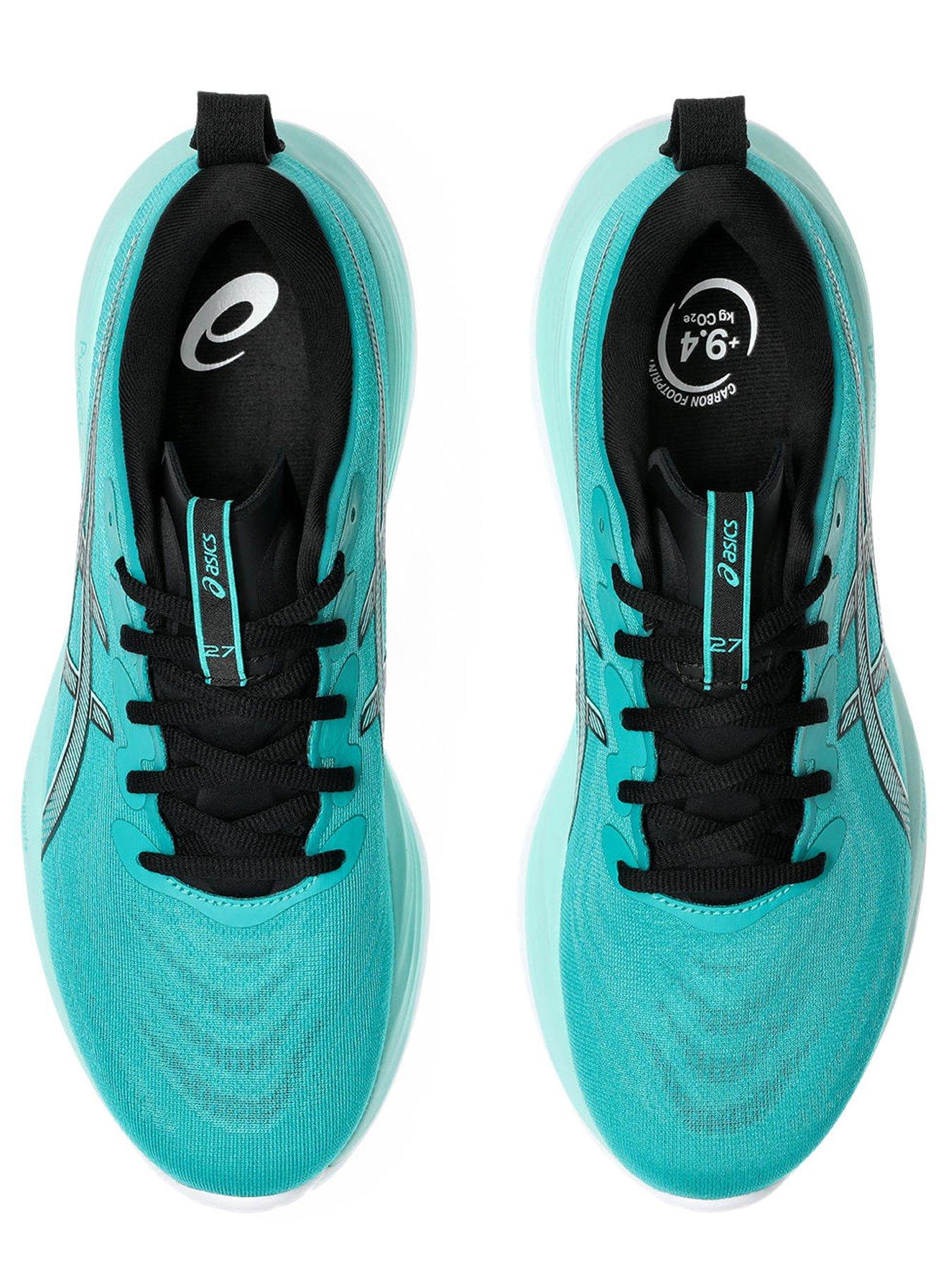  image of asics-mens-running-gel-cumulus-27-trainers-teal-green