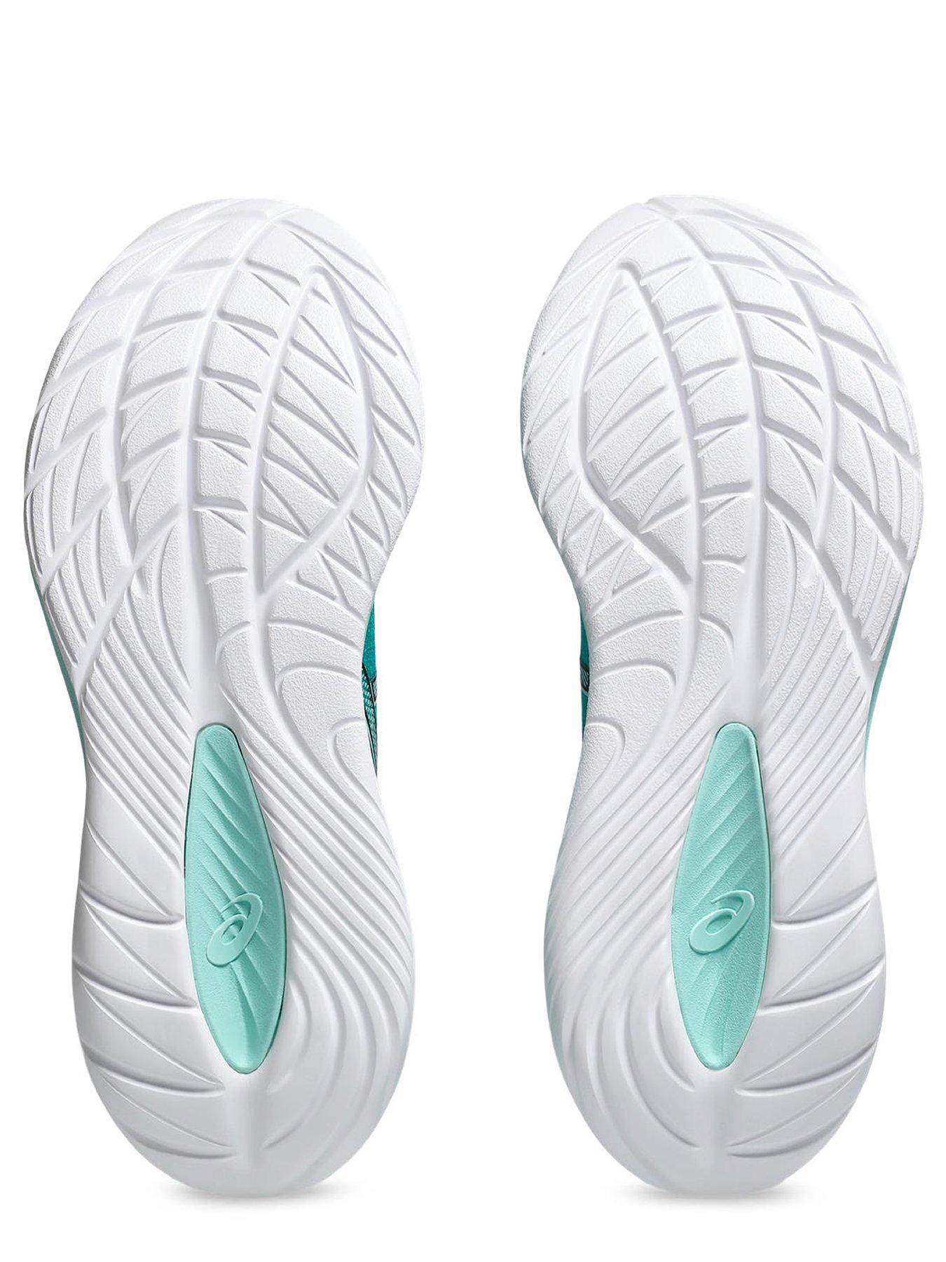  image of asics-mens-running-gel-cumulus-27-trainers-teal-green
