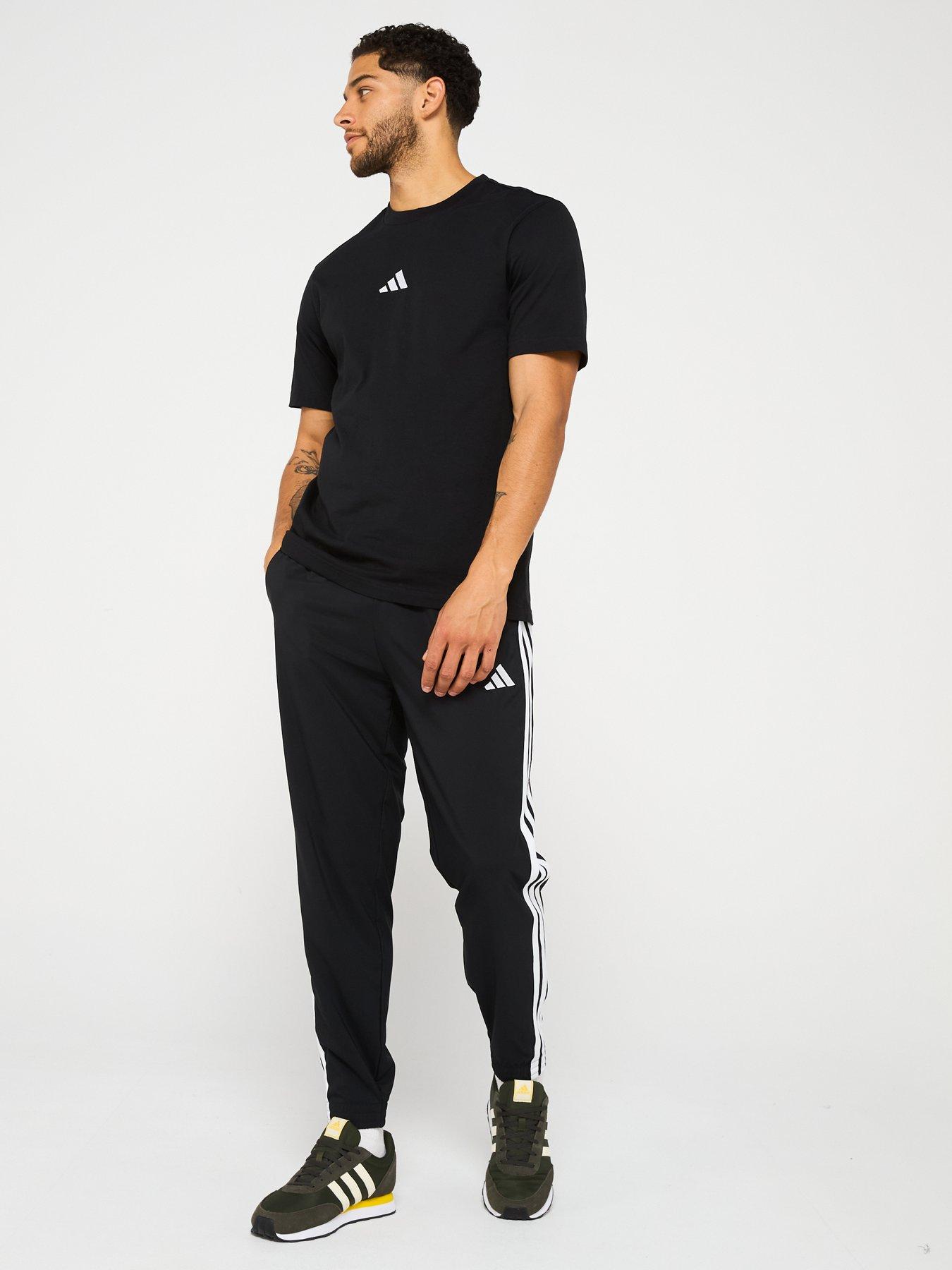  image of adidas-sportswear-mens-essential-3-stripe-woven-pant-black