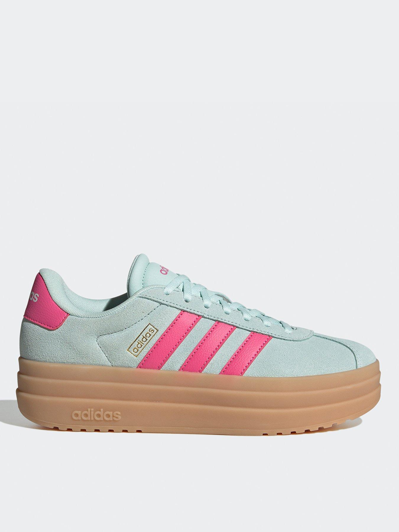  image of adidas-sportswear-womens-vl-court-bold-trainers-halo-mintpulse-magentagum-3