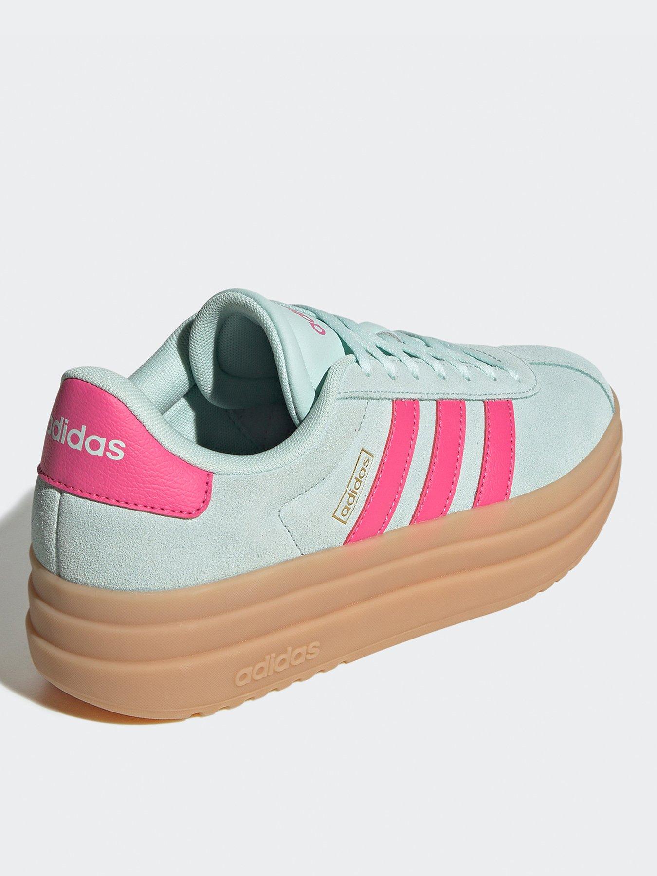  image of adidas-sportswear-womens-vl-court-bold-trainers-halo-mintpulse-magentagum-3