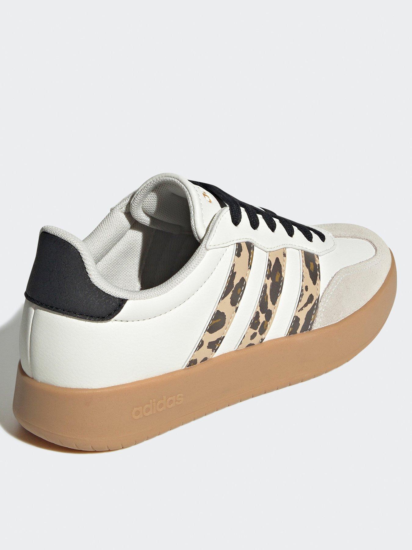 Adidas White Trainers With Leopard Print Adidas Sportswear Womens