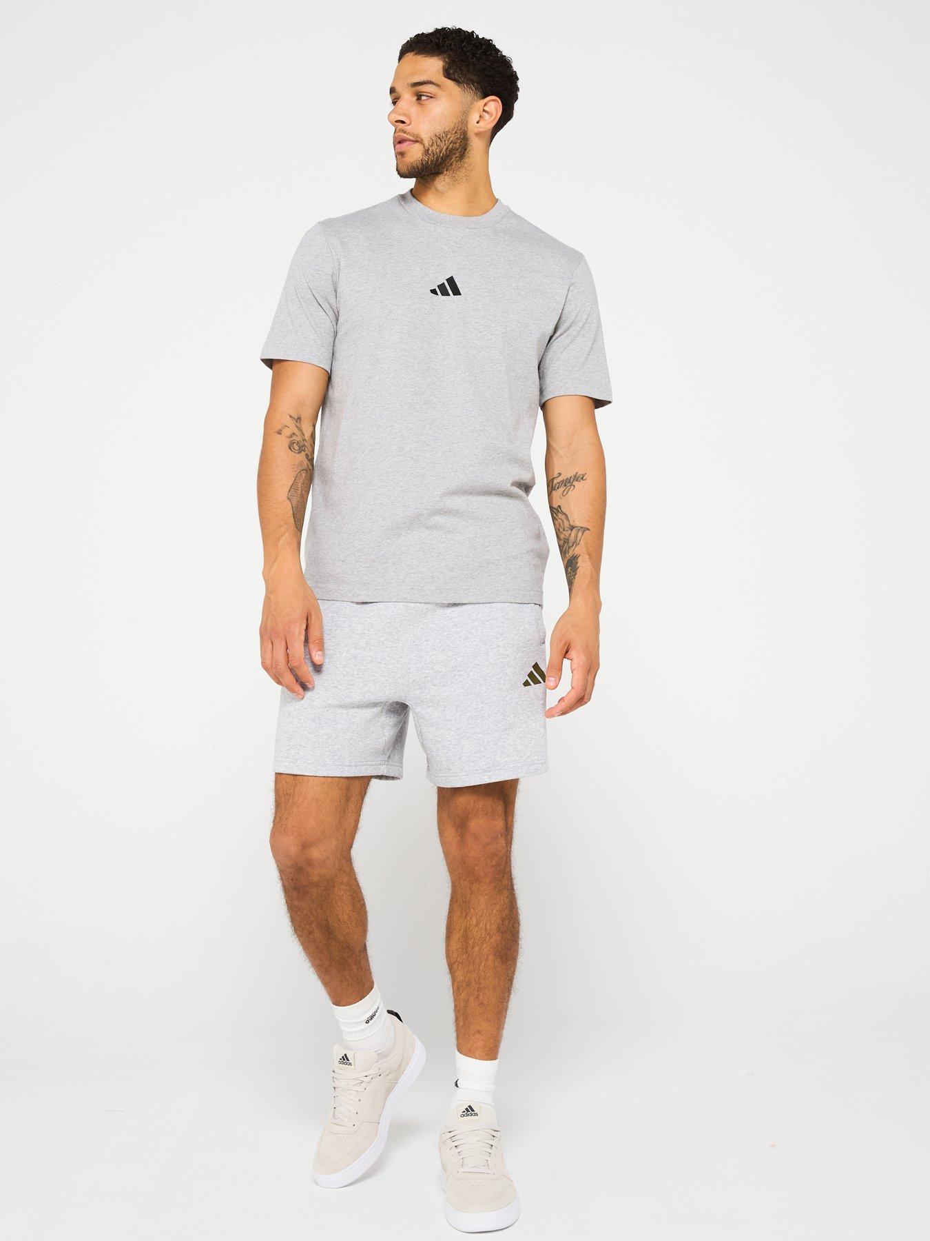  image of adidas-sportswear-mens-essentials-small-logo-single-t-shirt-grey