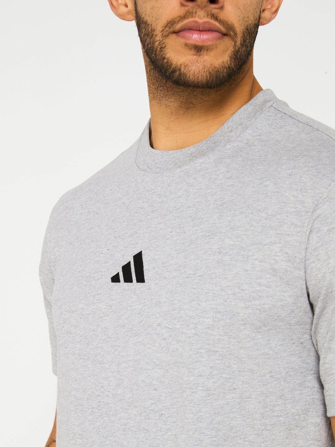  image of adidas-sportswear-mens-essentials-small-logo-single-t-shirt-grey