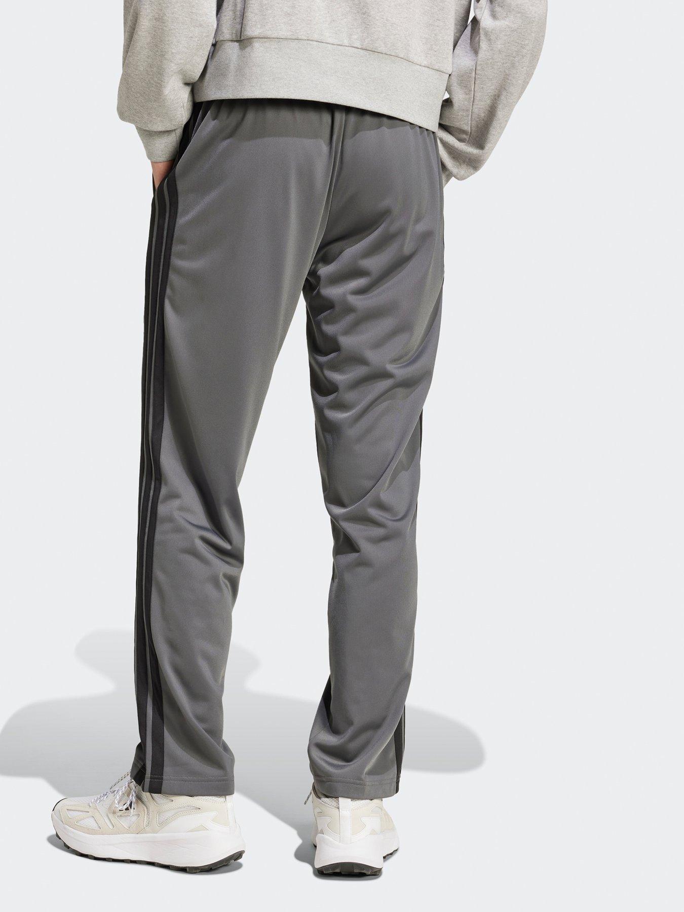  image of adidas-sportswear-mens-3-stripe-tricot-tracksuit-bottoms-dark-grey