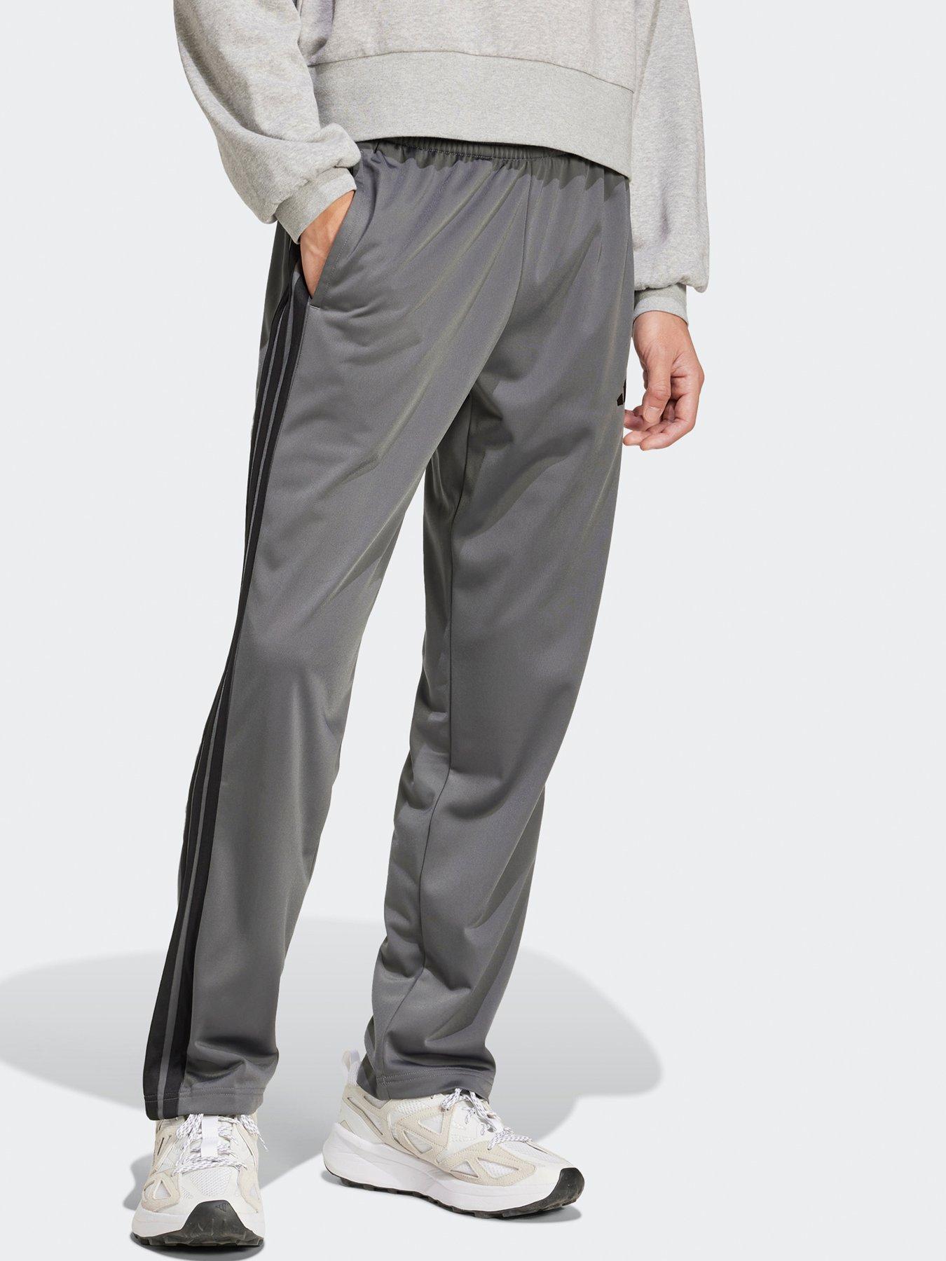  image of adidas-sportswear-mens-3-stripe-tricot-tracksuit-bottoms-dark-grey