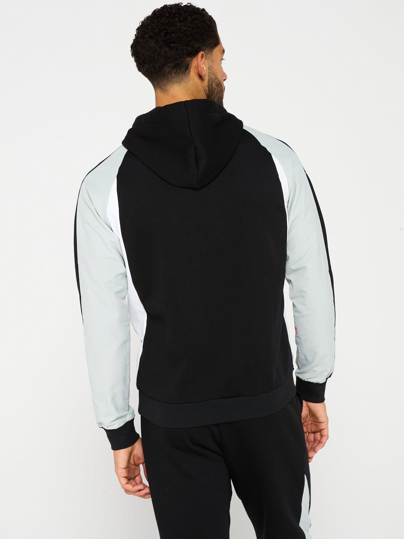  image of adidas-sportswear-mens-seasonal-essentials-colorblock-hoodie-black