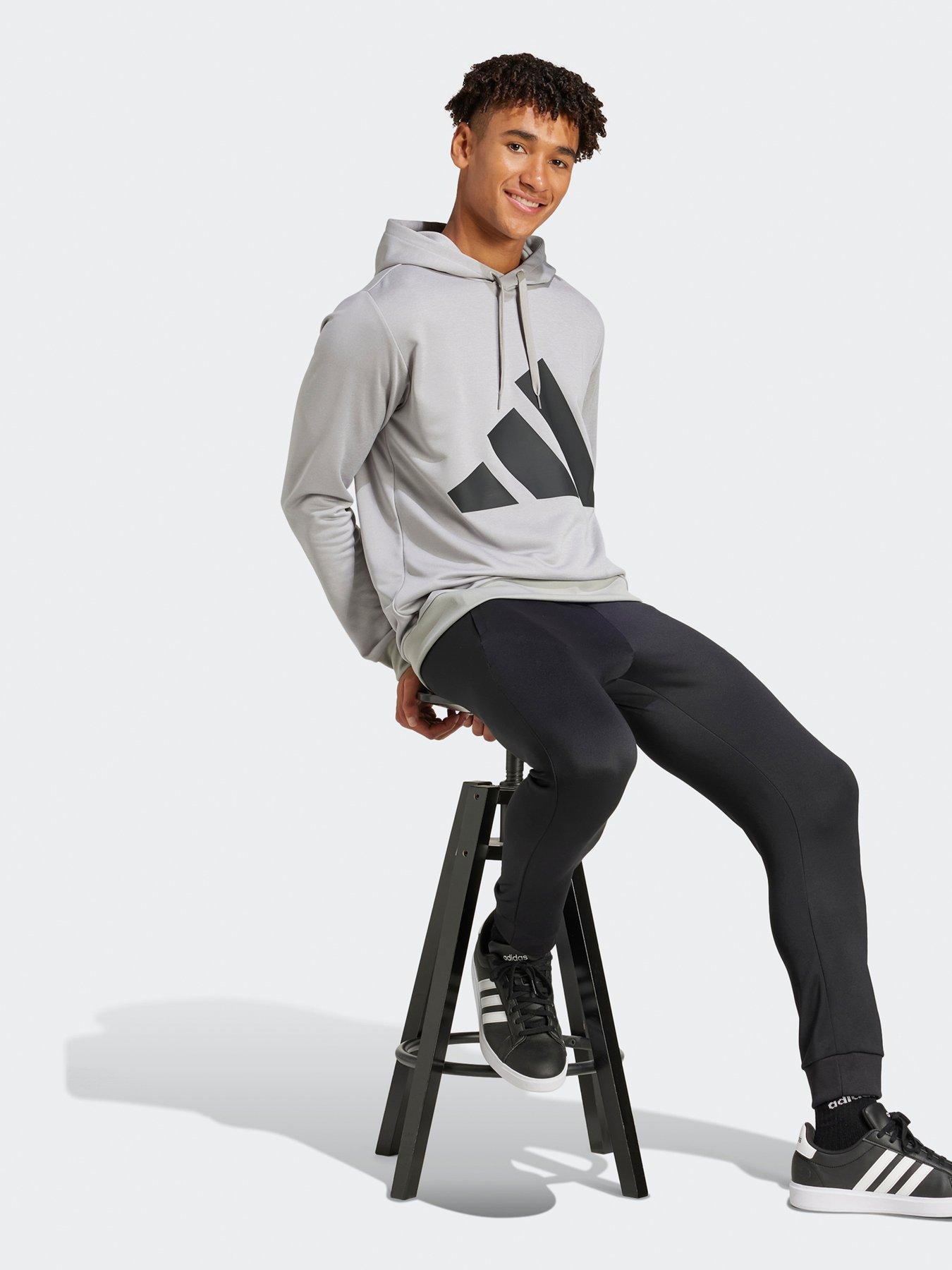  image of adidas-sportswear-mens-sportswear-french-terry-hooded-tracksuit-grey