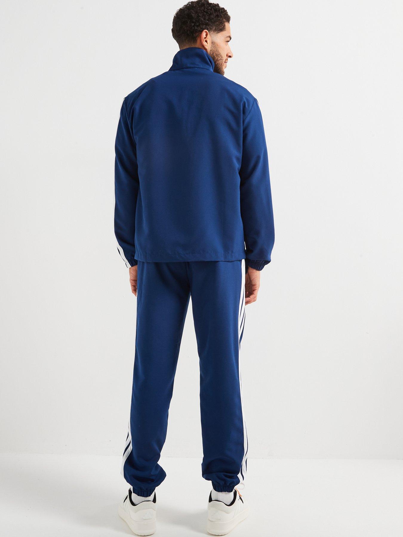  image of adidas-sportswear-mens-sportswear-basic-3-stripe-woven-tracksuit-blue