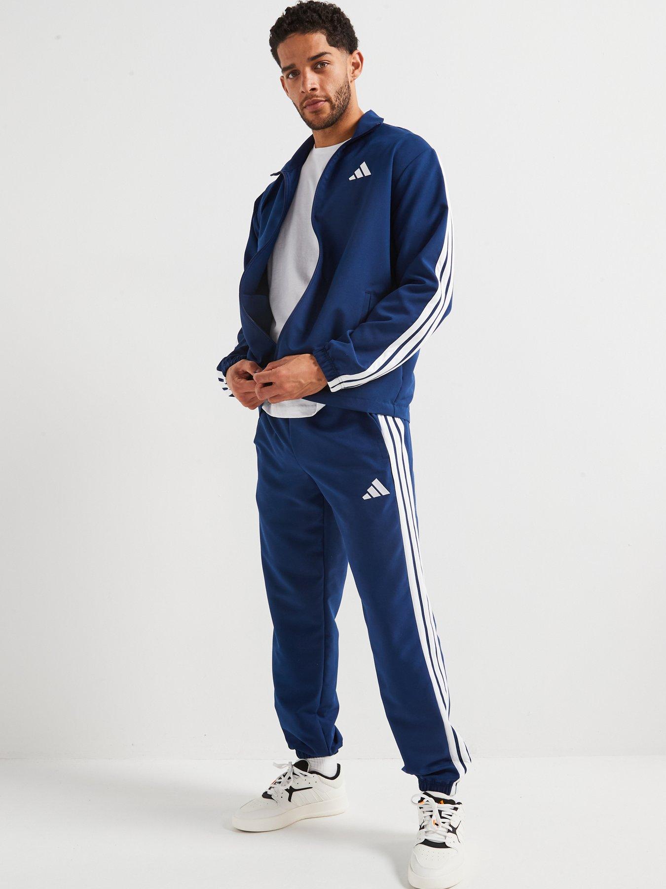 image of adidas-sportswear-mens-sportswear-basic-3-stripe-woven-tracksuit-blue